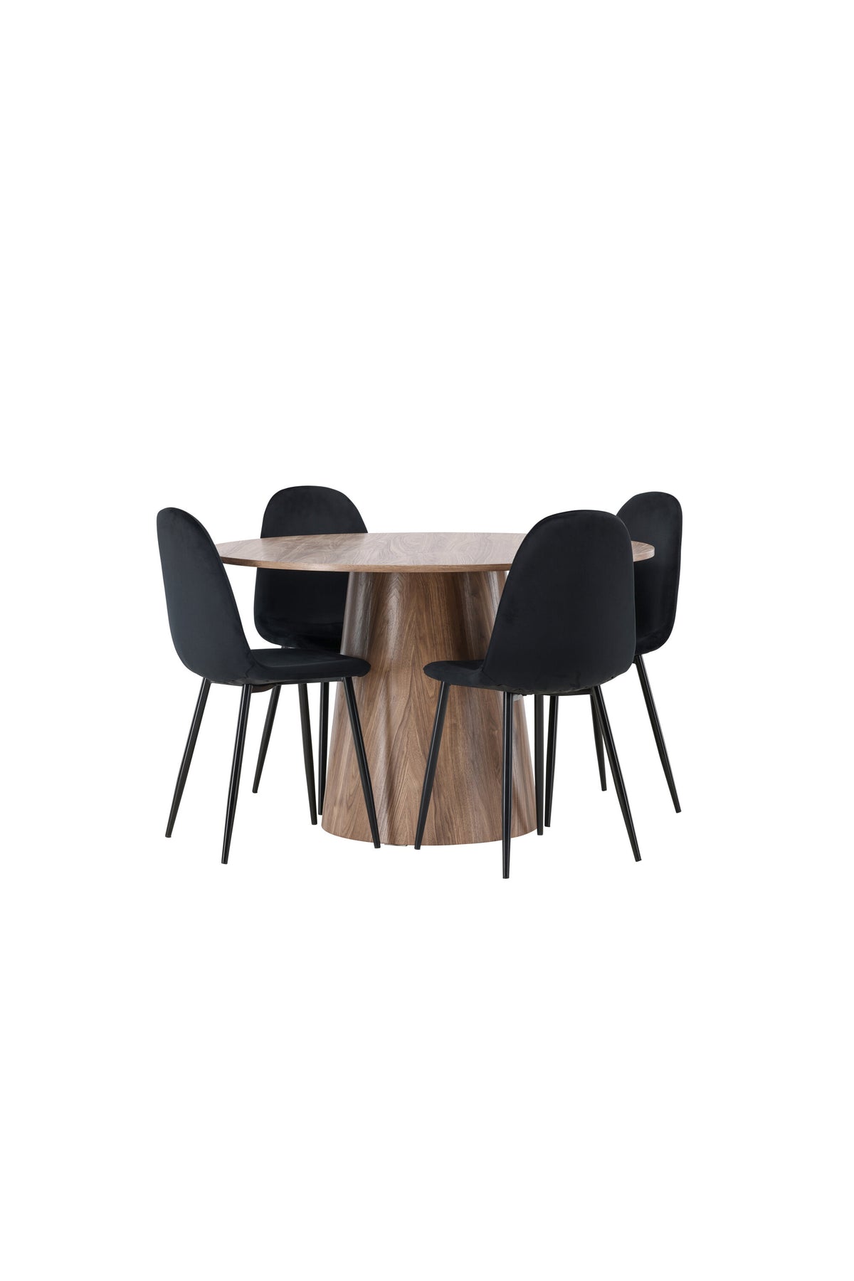 Lanzo Esszimmerset + Polar ⌀120cm/4St. in Natur / Schwarz präsentiert im Onlineshop von KAQTU Design AG. Esszimmerset ist von Venture Home