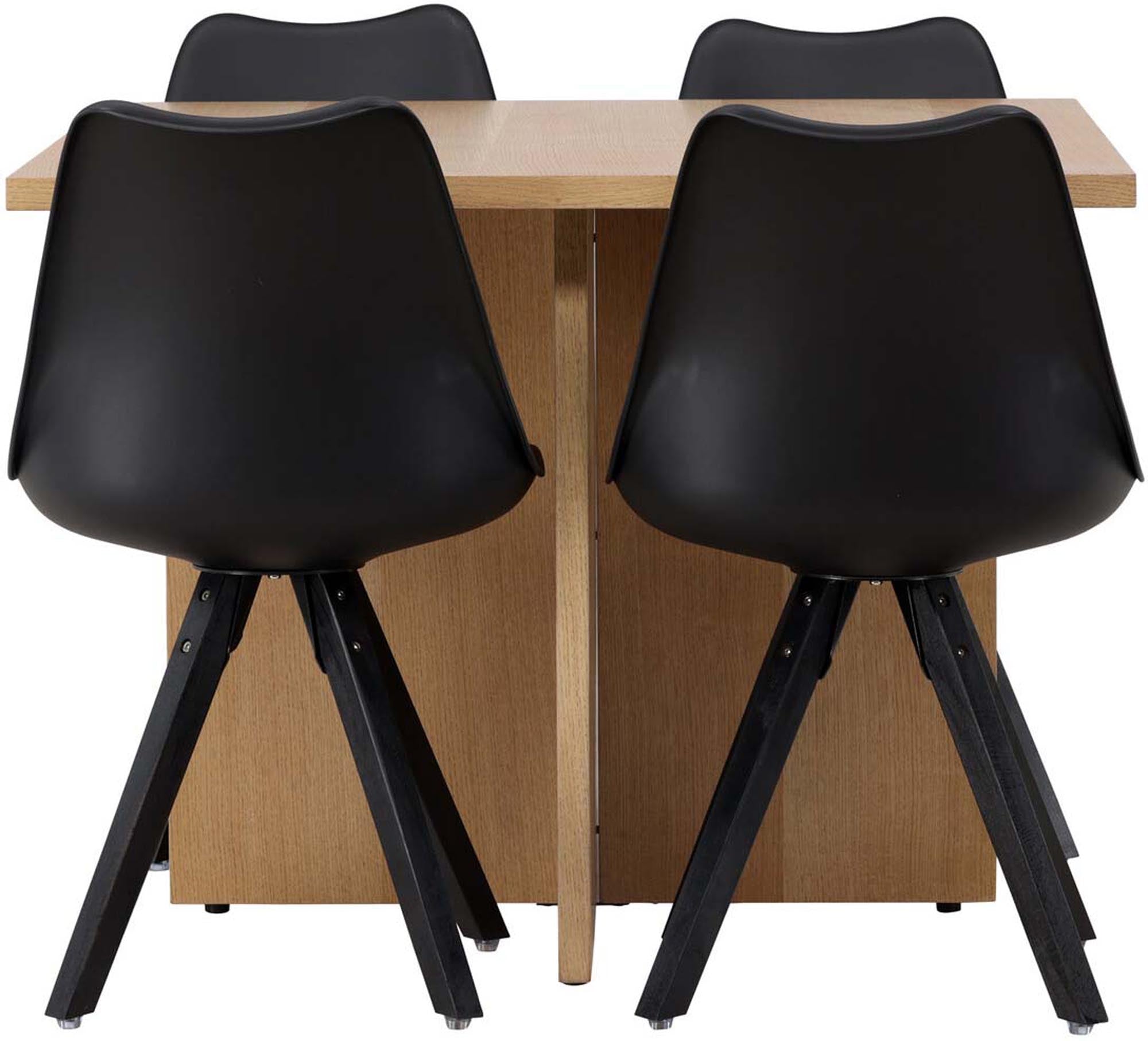 Entdecken Sie das elegante Leo Esszimmerset + Zeno 100cm/4St. von Venture Home. Ideal für stilvolle Esszimmer, vereint es modernes Design mit Funktionalität. Perfekt für Ihr Zuhause!