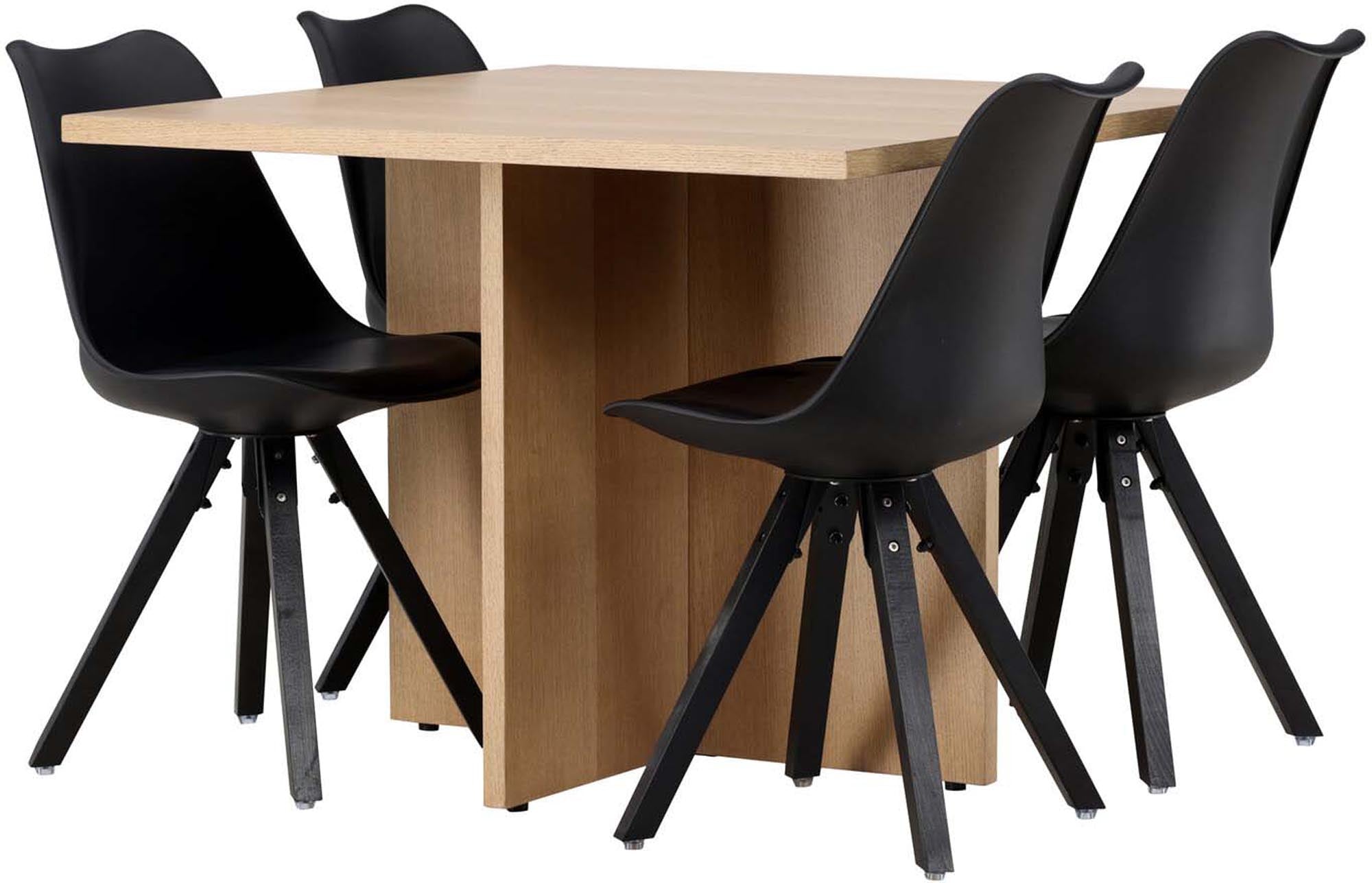 Stilvolles Esszimmerset Leo mit Zeno Stühlen für modernes Ambiente.