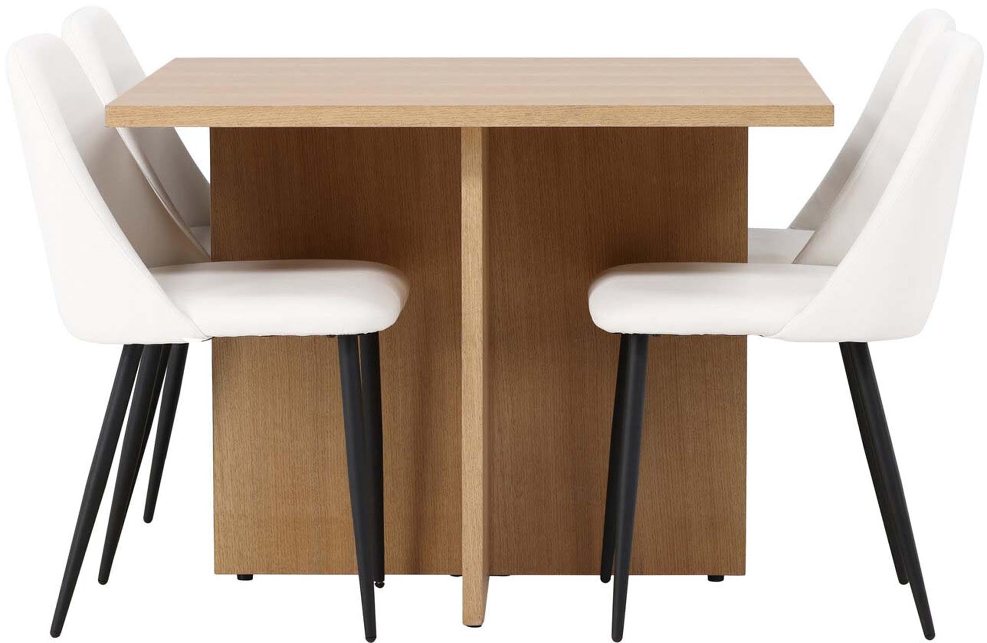 Modernes Leo Esszimmerset mit 4 Stühlen für zeitlose Eleganz.