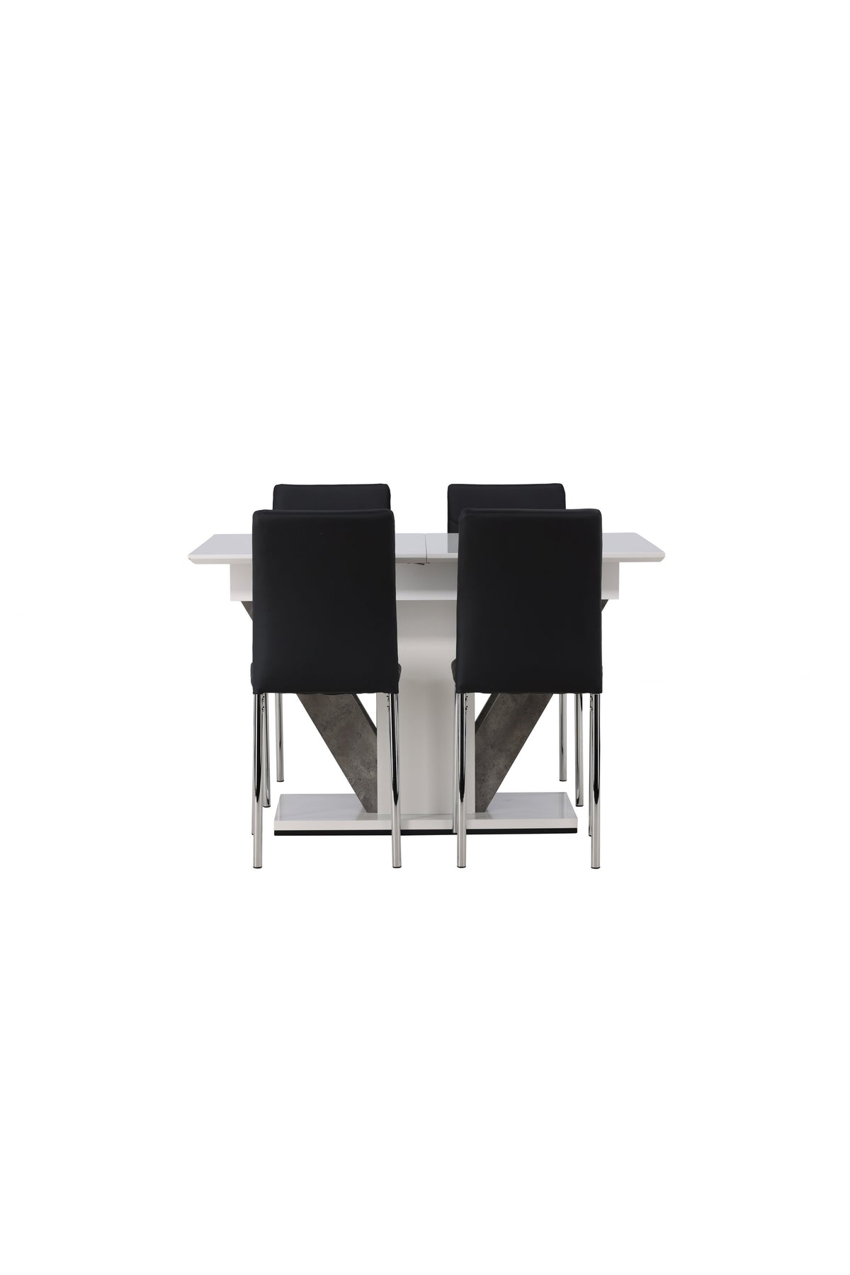Disa Esszimmerset ausziehbar + Lily 120cm/4St. in Schwarzes Silber präsentiert im Onlineshop von KAQTU Design AG. Esszimmerset ist von Venture Home