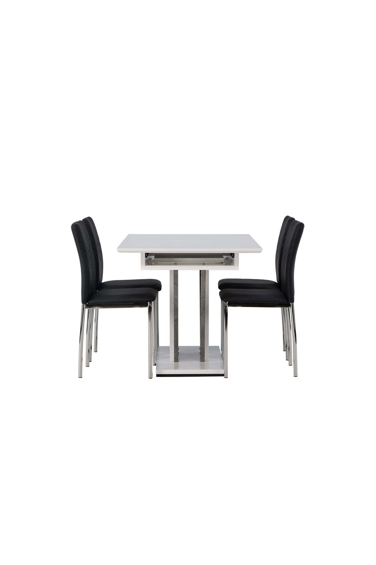 Disa Esszimmerset ausziehbar + Lily 120cm/4St. in Schwarzes Silber präsentiert im Onlineshop von KAQTU Design AG. Esszimmerset ist von Venture Home