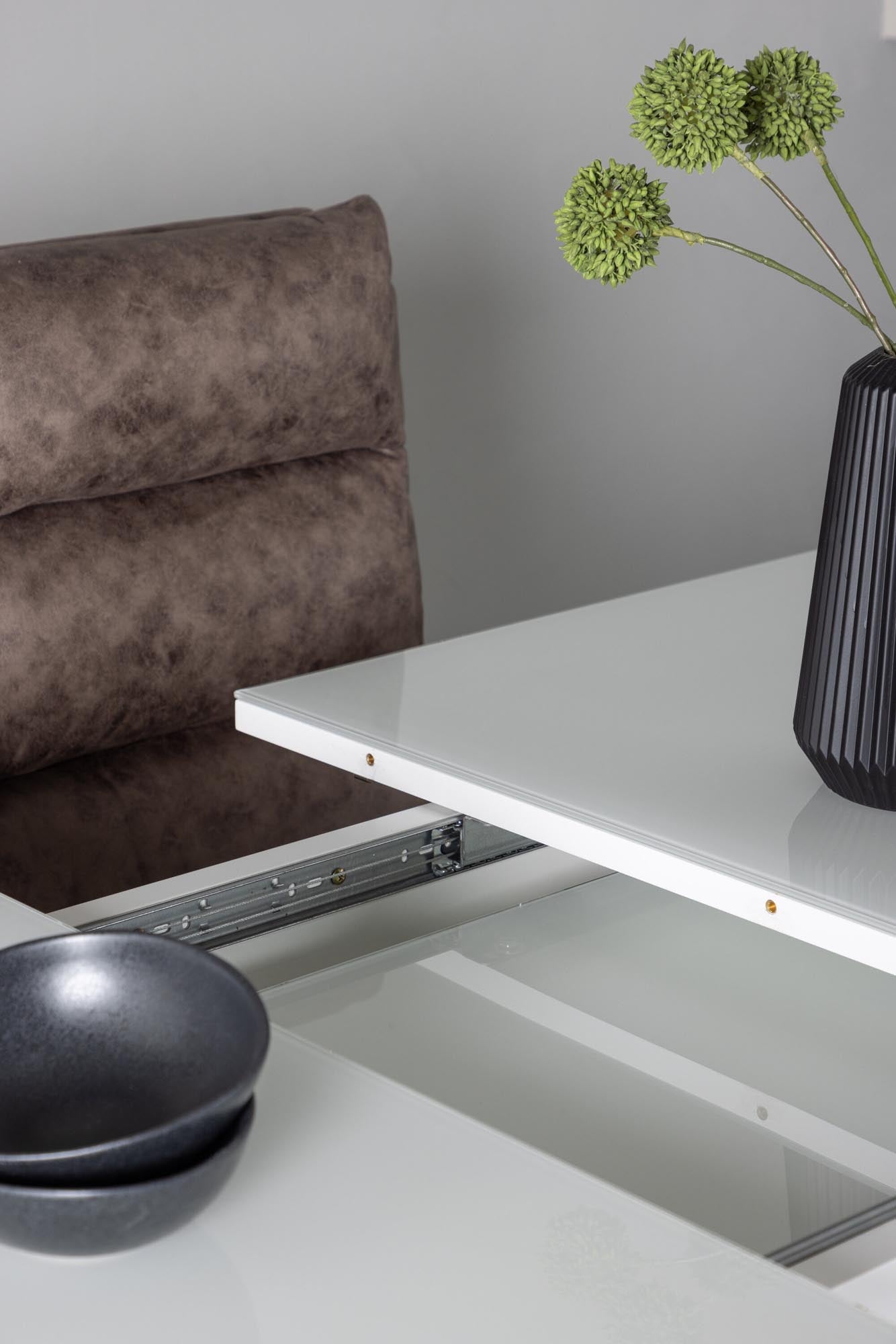 Pluto Esszimmerset: Modernes, ausziehbares Design für bis zu 6 Personen. Hochwertige Materialien und gemütliche Zizo-Stühle für stilvolle Essmomente.