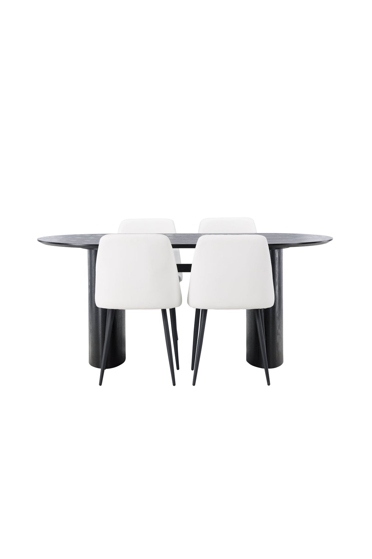 Isolde Esszimmerset + Night 180cm/4St. in Schwarz-Weiss präsentiert im Onlineshop von KAQTU Design AG. Esszimmerset ist von Venture Home