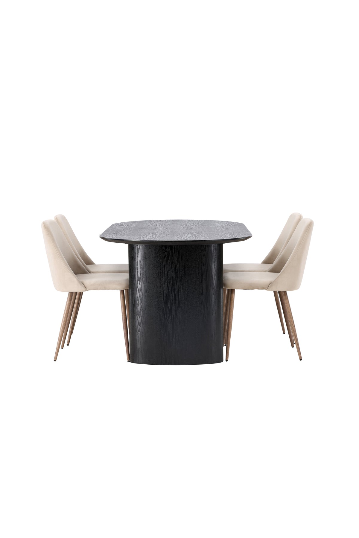 Isolde Esszimmerset + Night 180cm/4St. in Braun, Walnuss präsentiert im Onlineshop von KAQTU Design AG. Esszimmerset ist von Venture Home