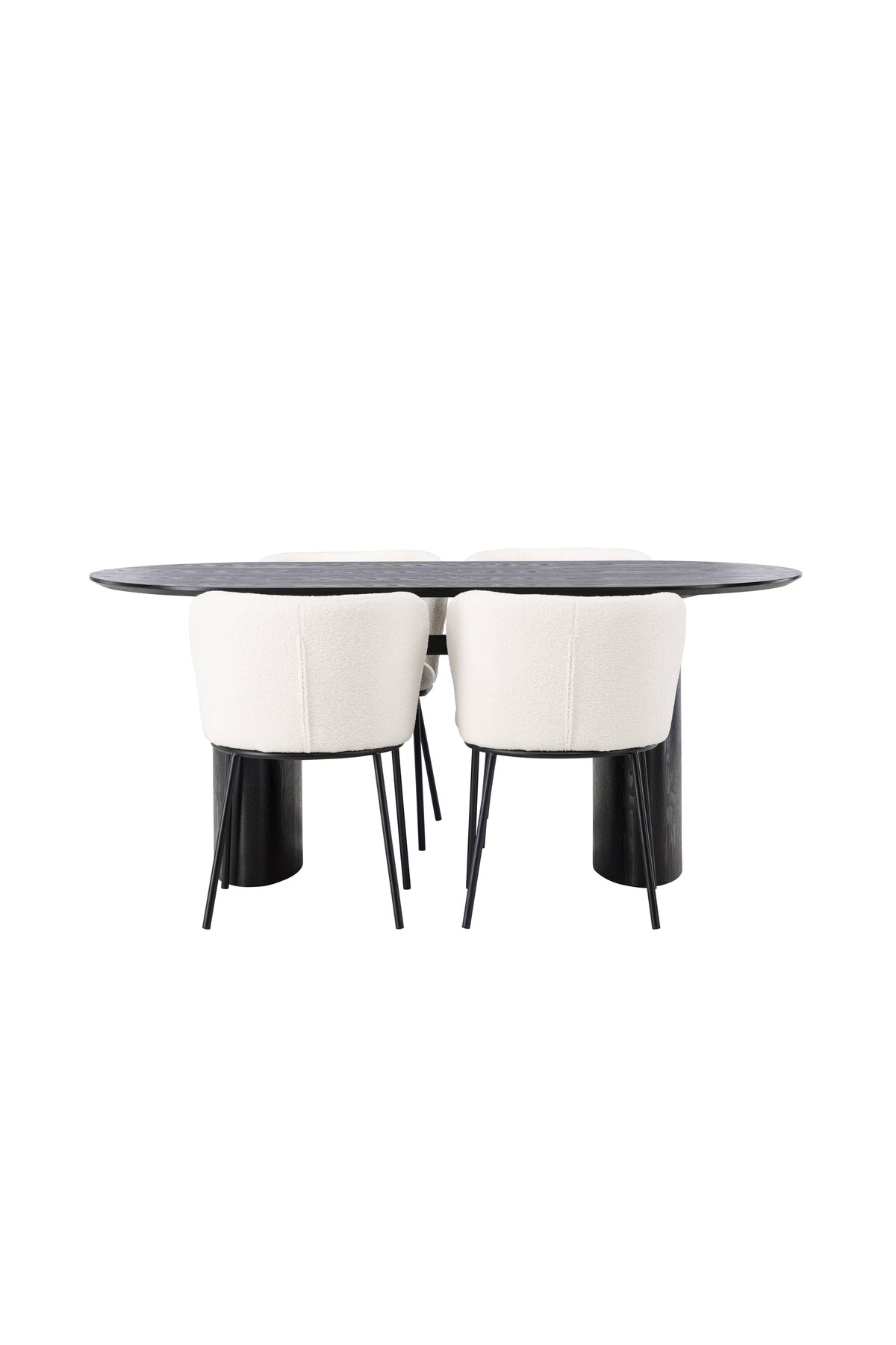 Isolde Esszimmerset + Edina 180cm/4St. in Schwarz-Weiss präsentiert im Onlineshop von KAQTU Design AG. Esszimmerset ist von Venture Home