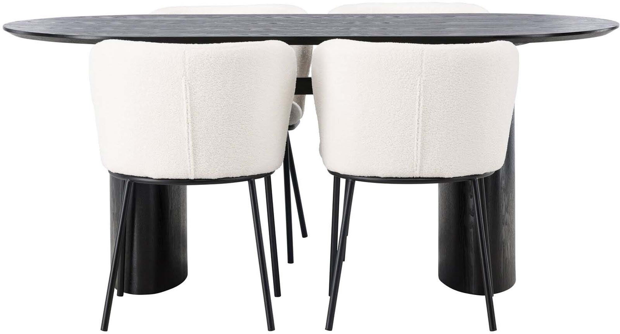 Isolde Esszimmerset + Edina: Hochwertige Materialien und minimalistisches Design für unvergessliche Essmomente mit Familie und Freunden.