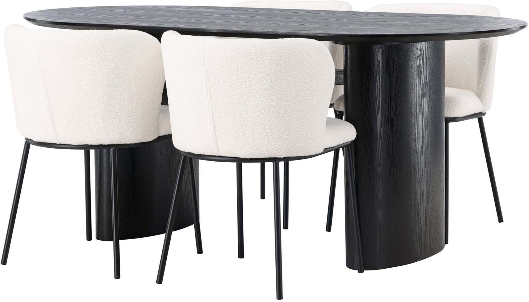 Isolde Esszimmerset + Edina: Hochwertige Materialien und minimalistisches Design für unvergessliche Essmomente mit Familie und Freunden.