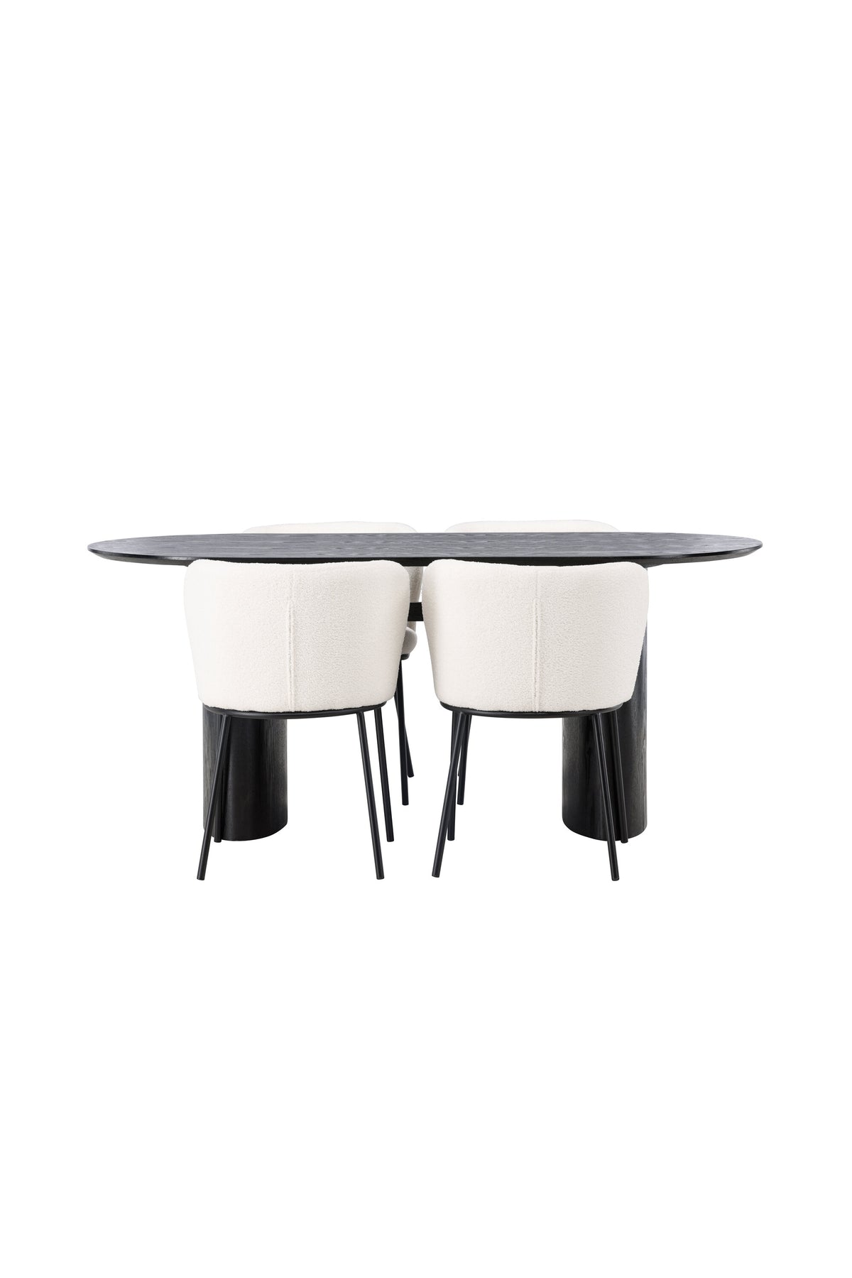 Isolde Esszimmerset + Edina 180cm/4St. in Schwarz-Weiss präsentiert im Onlineshop von KAQTU Design AG. Esszimmerset ist von Venture Home
