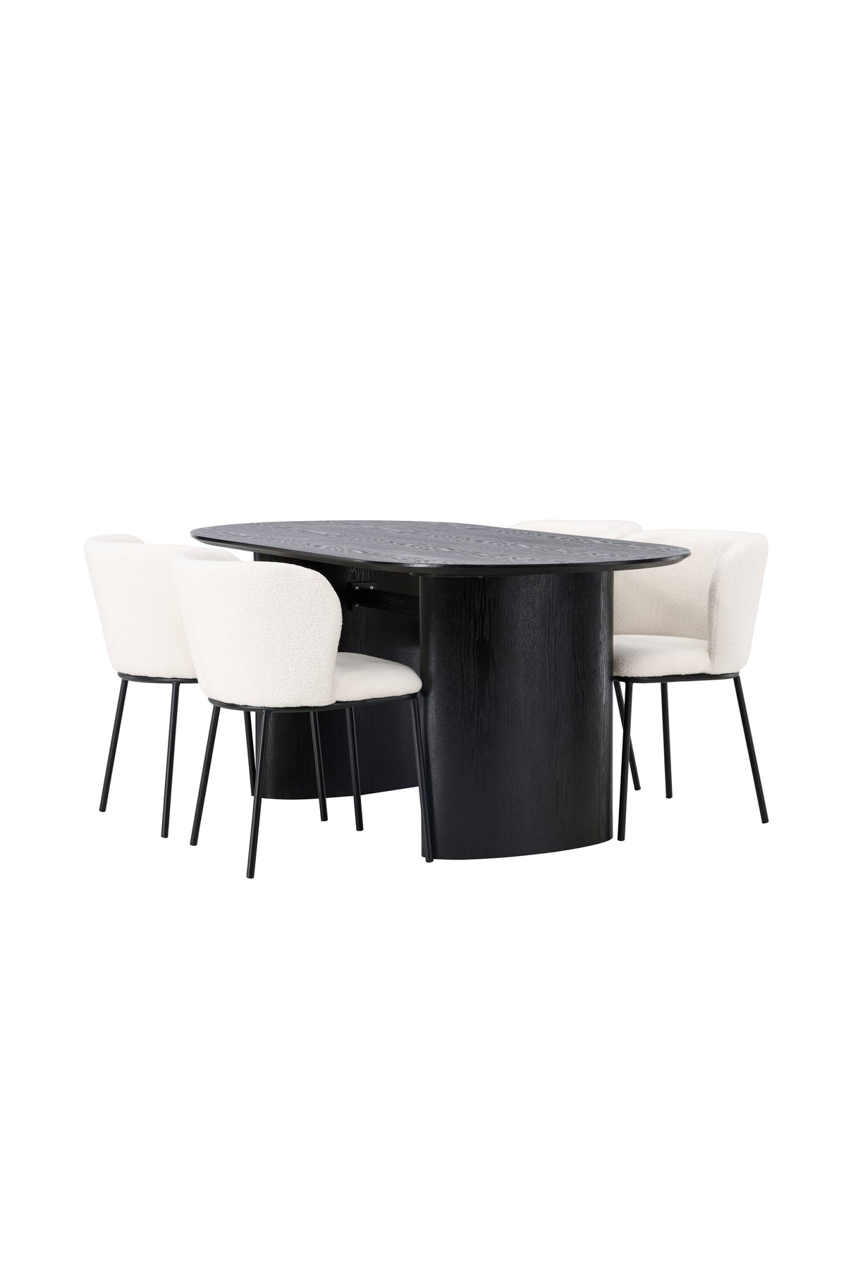 Isolde Esszimmerset + Edina 180cm/4St. in Schwarz-Weiss präsentiert im Onlineshop von KAQTU Design AG. Esszimmerset ist von Venture Home