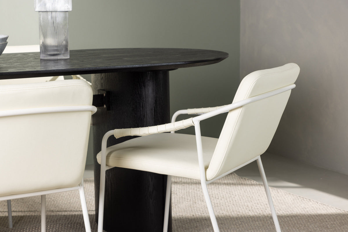 Isolde Esszimmerset + Tvist 180cm/4St. in Beige präsentiert im Onlineshop von KAQTU Design AG. Esszimmerset ist von Venture Home