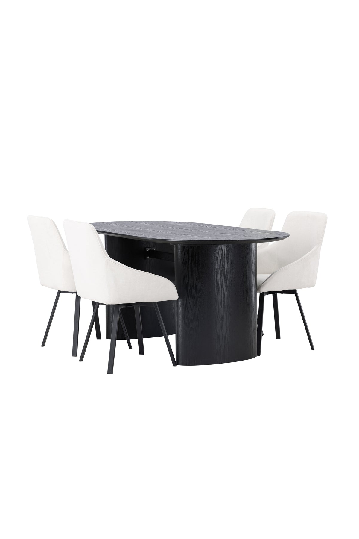 Isolde Esszimmerset + Rosie 180cm/4St. in Beige / Schwarz präsentiert im Onlineshop von KAQTU Design AG. Esszimmerset ist von Venture Home
