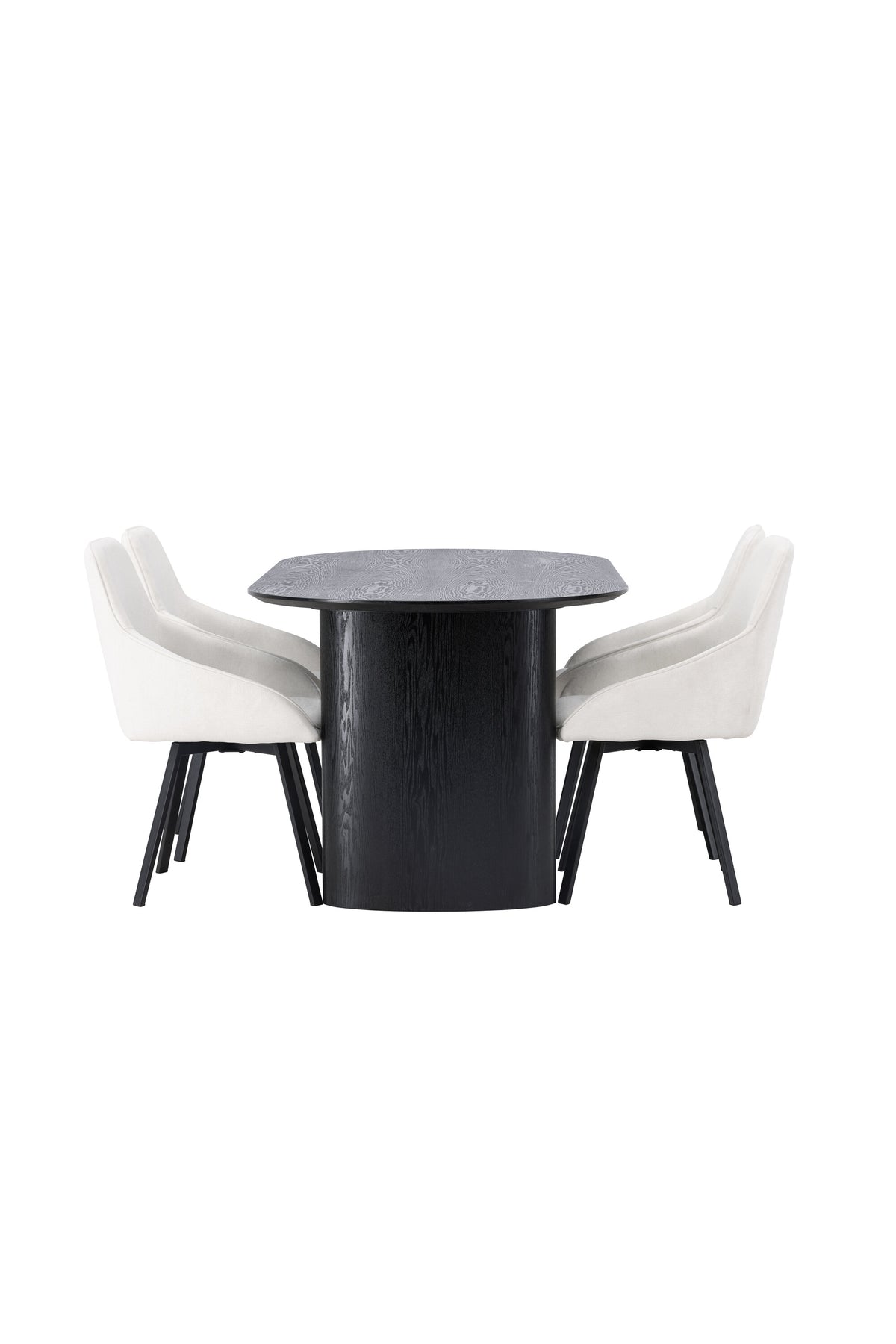 Isolde Esszimmerset + Rosie 180cm/4St. in Beige / Schwarz präsentiert im Onlineshop von KAQTU Design AG. Esszimmerset ist von Venture Home