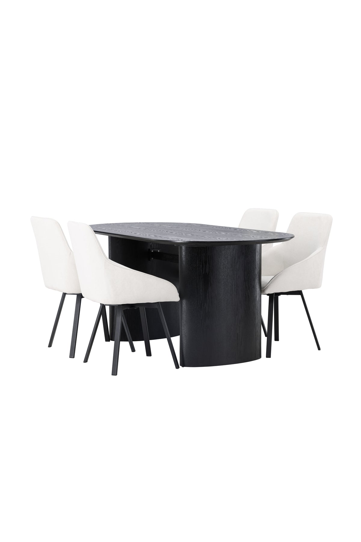 Isolde Esszimmerset + Rosie 180cm/4St. in Beige / Schwarz präsentiert im Onlineshop von KAQTU Design AG. Esszimmerset ist von Venture Home