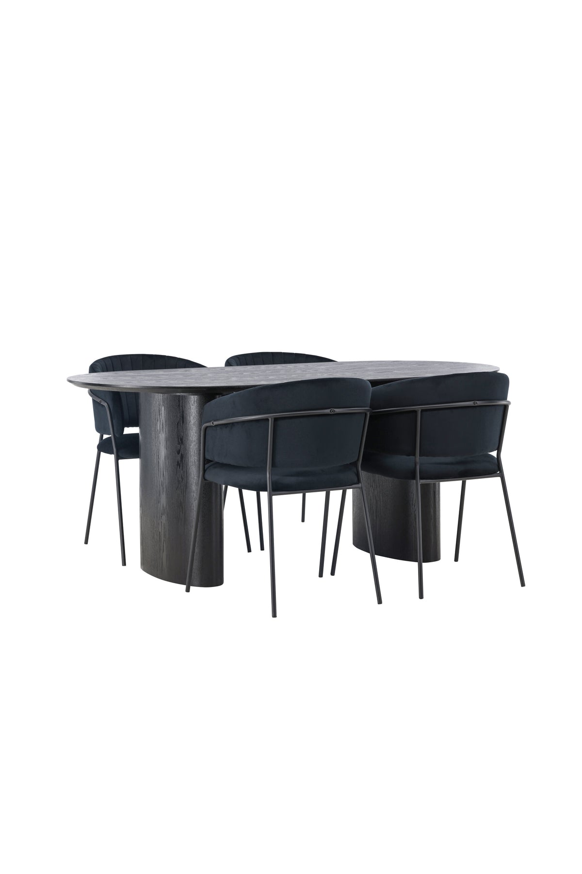 Isolde Esszimmerset + Selma 180cm/4St. in Schwarz präsentiert im Onlineshop von KAQTU Design AG. Esszimmerset ist von Venture Home