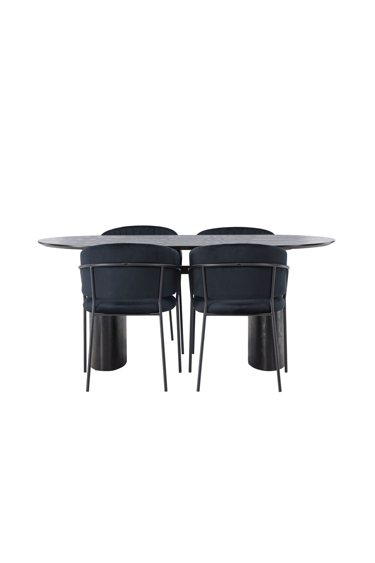 Isolde Esszimmerset + Selma 180cm/4St. in Schwarz präsentiert im Onlineshop von KAQTU Design AG. Esszimmerset ist von Venture Home
