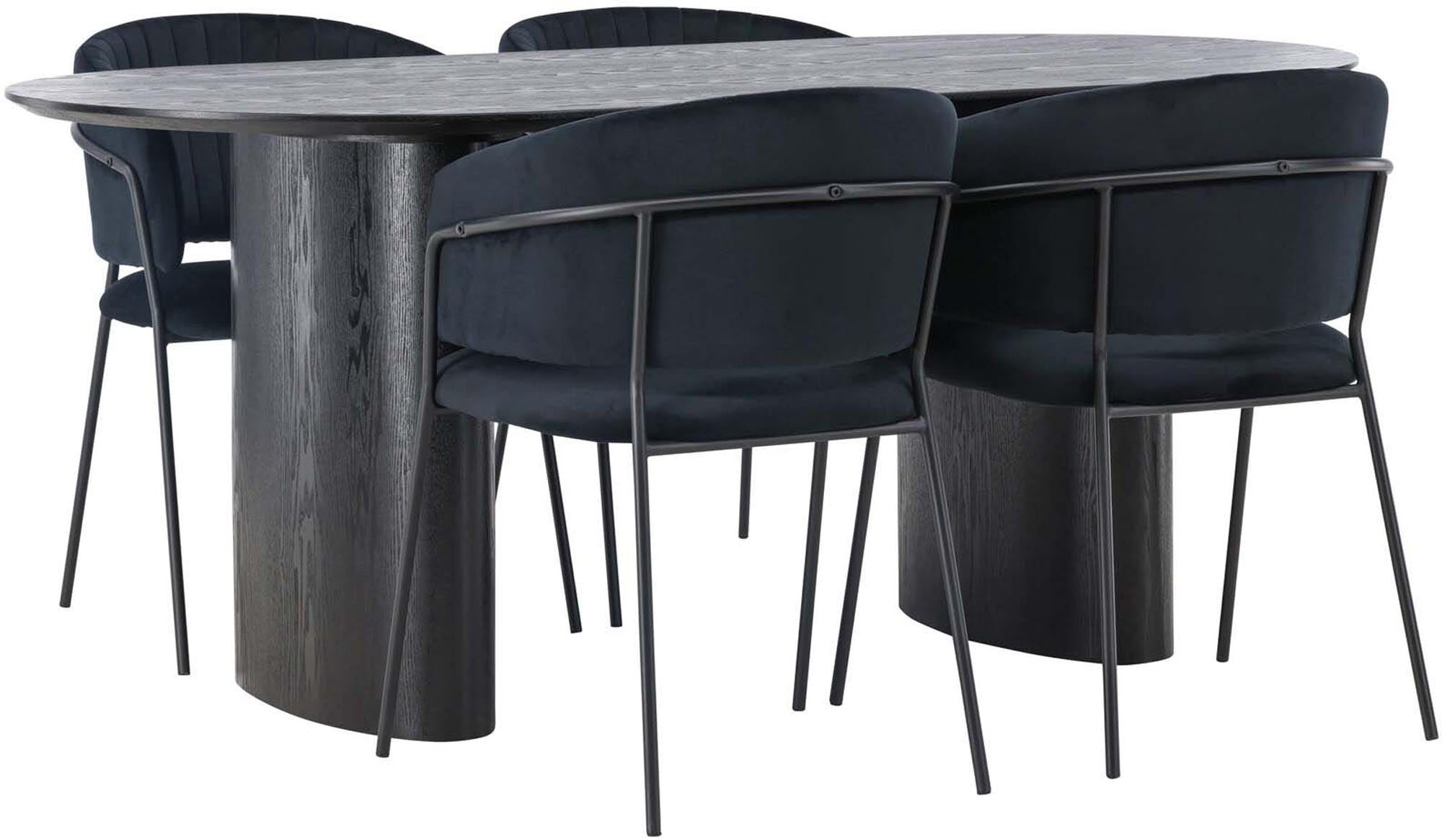 Isolde Esszimmerset + Selma 180cm/4St.: Modernes nordisches Design für gesellige Momente mit Familie und Freunden.