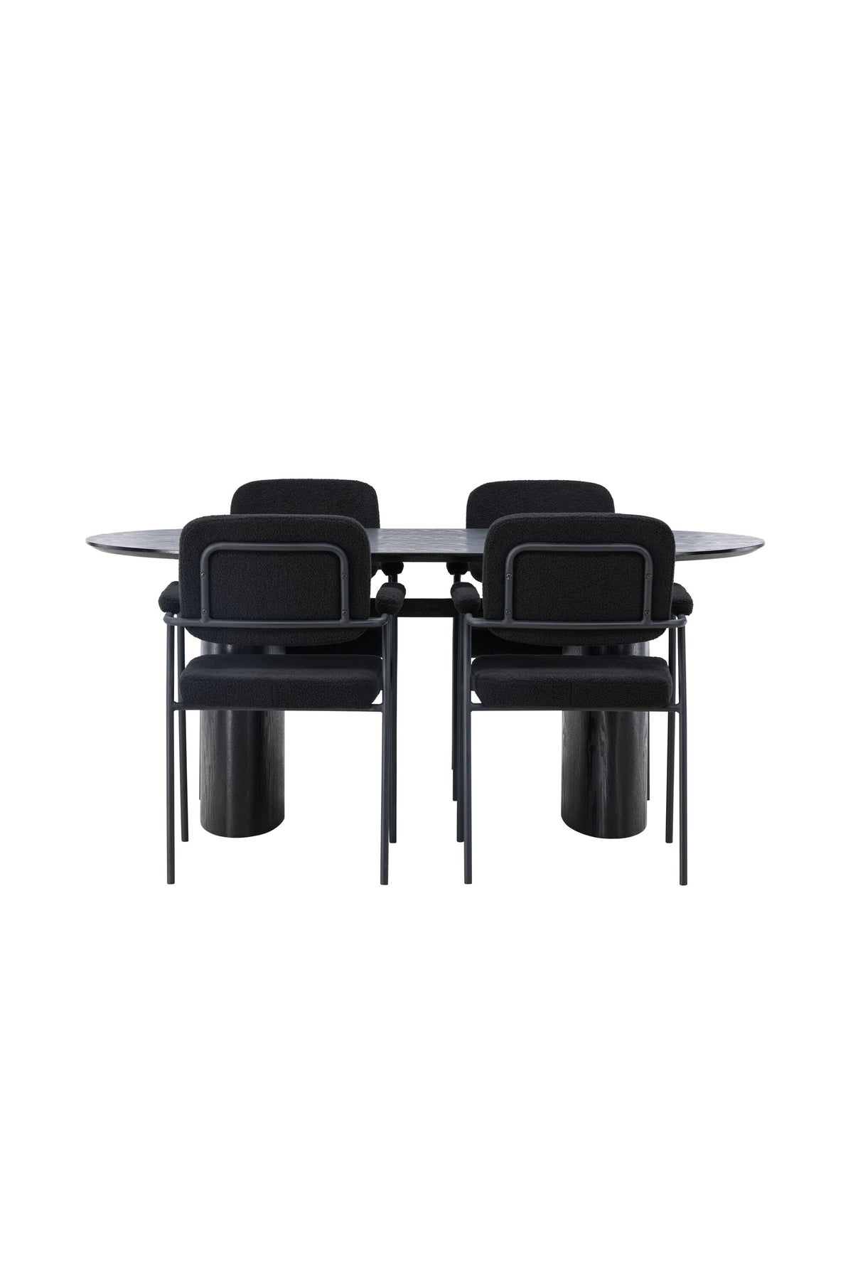 Isolde Esszimmerset + Yesterday 180cm/4St. in Schwarz präsentiert im Onlineshop von KAQTU Design AG. Esszimmerset ist von Venture Home
