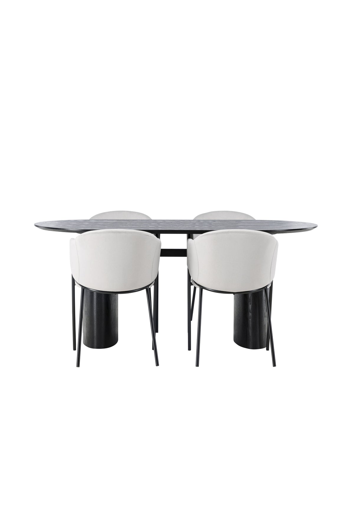 Isolde Esszimmerset + Evelina 180cm/4St. in Schwarzgrau präsentiert im Onlineshop von KAQTU Design AG. Esszimmerset ist von Venture Home