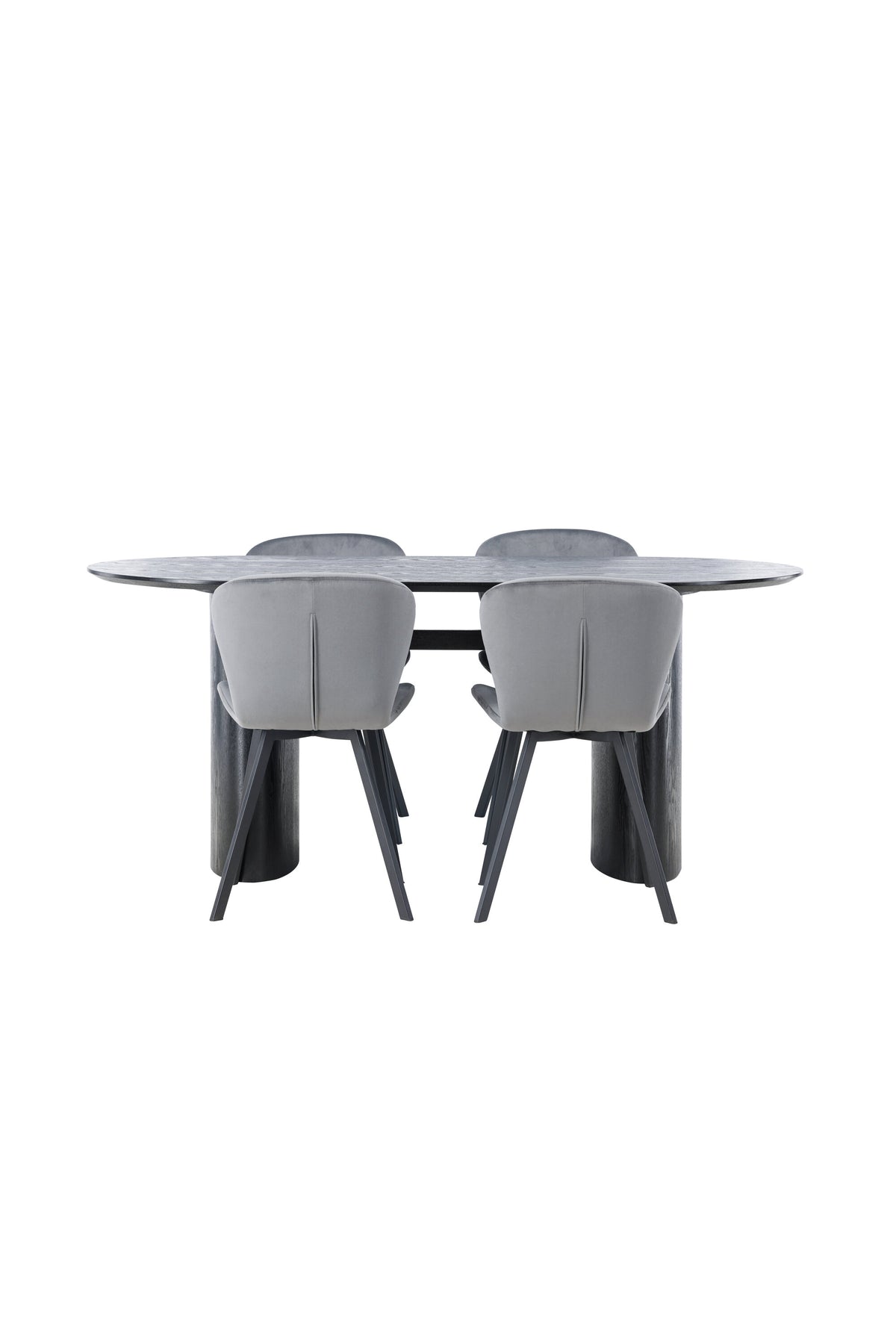 Isolde Esszimmerset + Lilja 180cm/4St. in Schwarzgrau präsentiert im Onlineshop von KAQTU Design AG. Esszimmerset ist von Venture Home