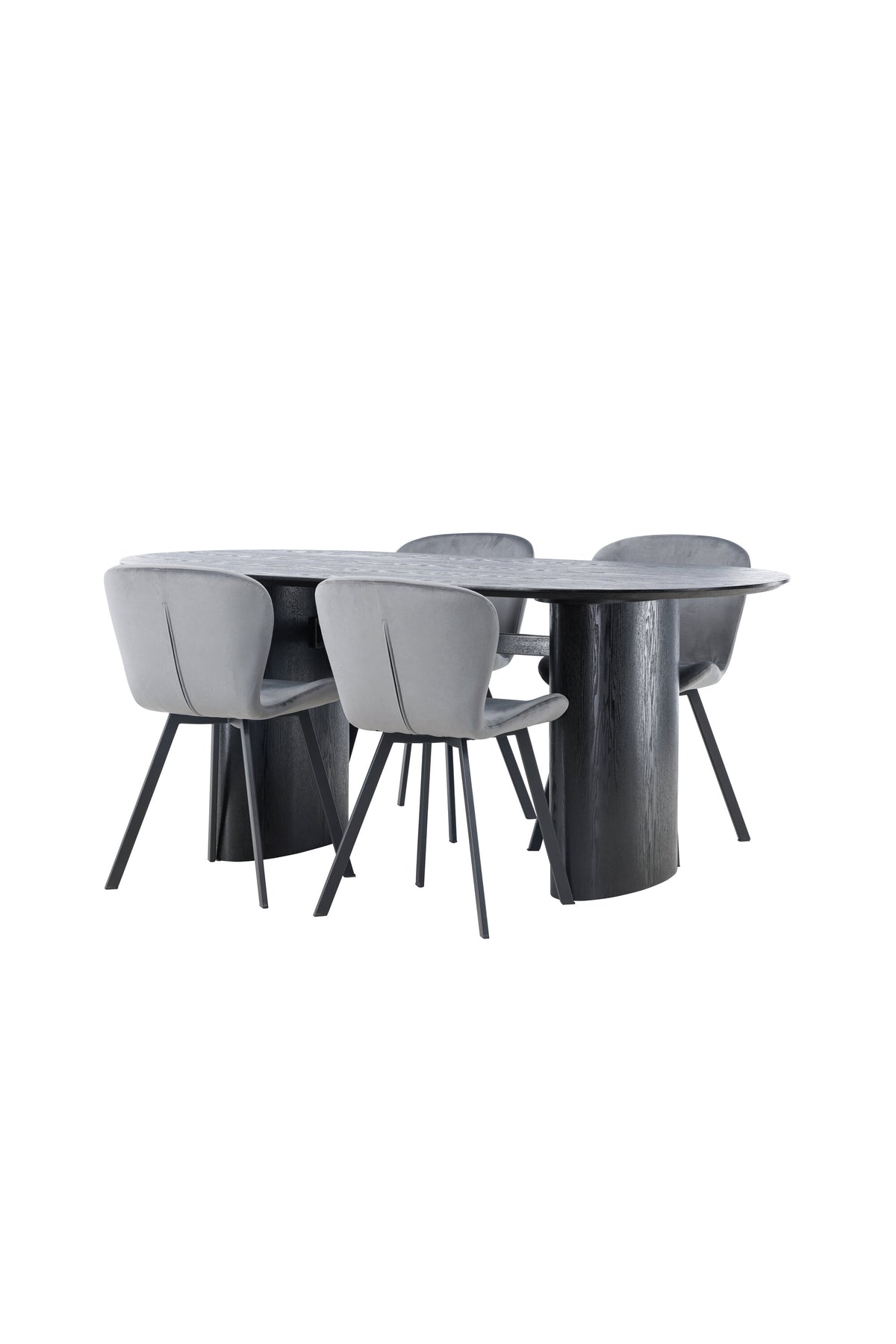 Isolde Esszimmerset + Lilja 180cm/4St. in Schwarzgrau präsentiert im Onlineshop von KAQTU Design AG. Esszimmerset ist von Venture Home