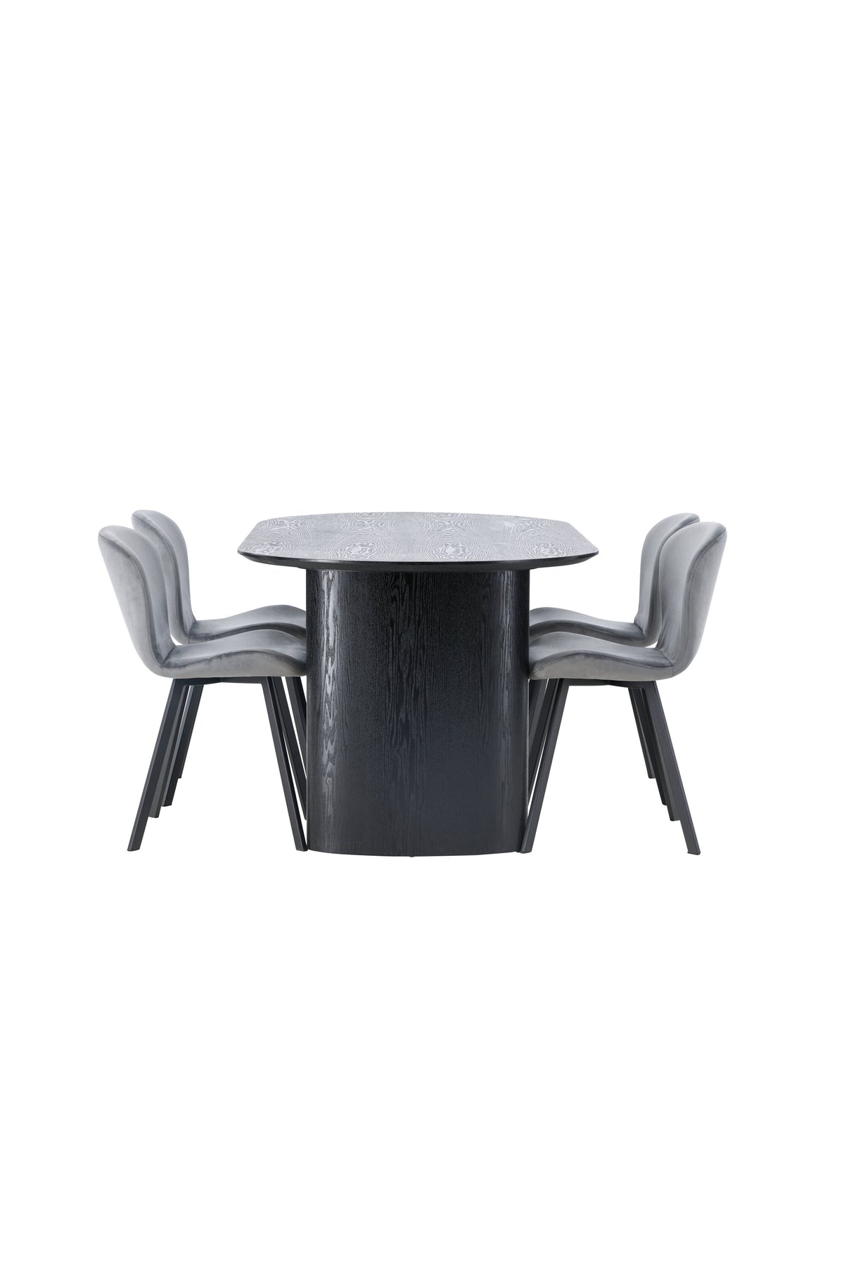 Isolde Esszimmerset + Lilja 180cm/4St. in Schwarzgrau präsentiert im Onlineshop von KAQTU Design AG. Esszimmerset ist von Venture Home