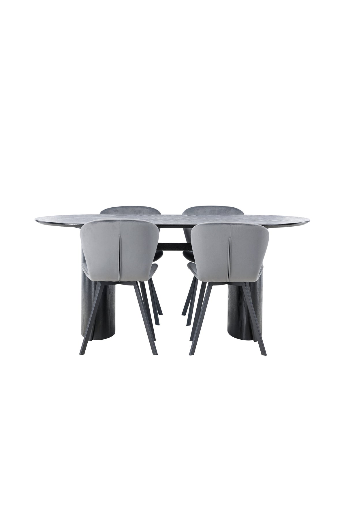 Isolde Esszimmerset + Lilja 180cm/4St. in Schwarzgrau präsentiert im Onlineshop von KAQTU Design AG. Esszimmerset ist von Venture Home