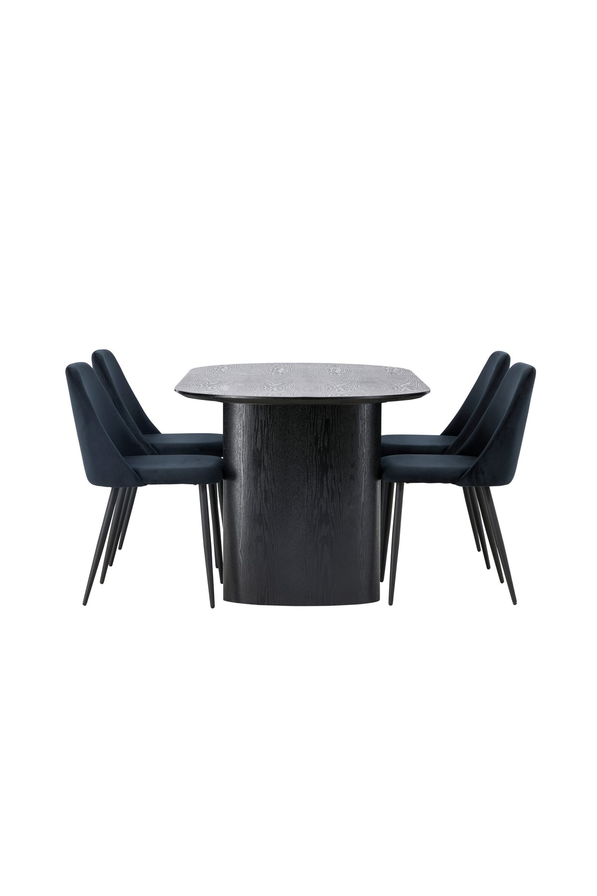 Isolde Esszimmerset + Night 180cm/4St. in Schwarz präsentiert im Onlineshop von KAQTU Design AG. Esszimmerset ist von Venture Home