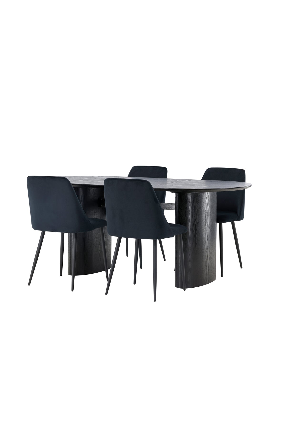 Isolde Esszimmerset + Night 180cm/4St. in Schwarz präsentiert im Onlineshop von KAQTU Design AG. Esszimmerset ist von Venture Home