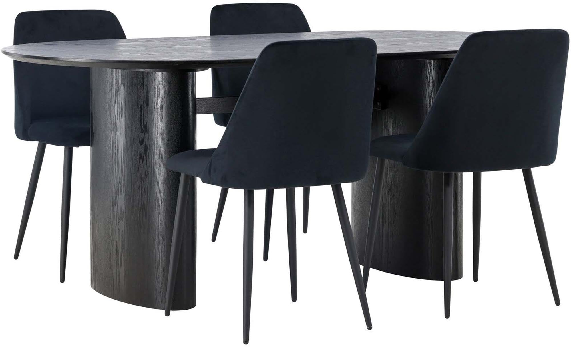 Isolde Esszimmerset + Night 180cm/4St.: Stilvolles Design und Komfort für gesellige Abende mit Familie und Freunden.