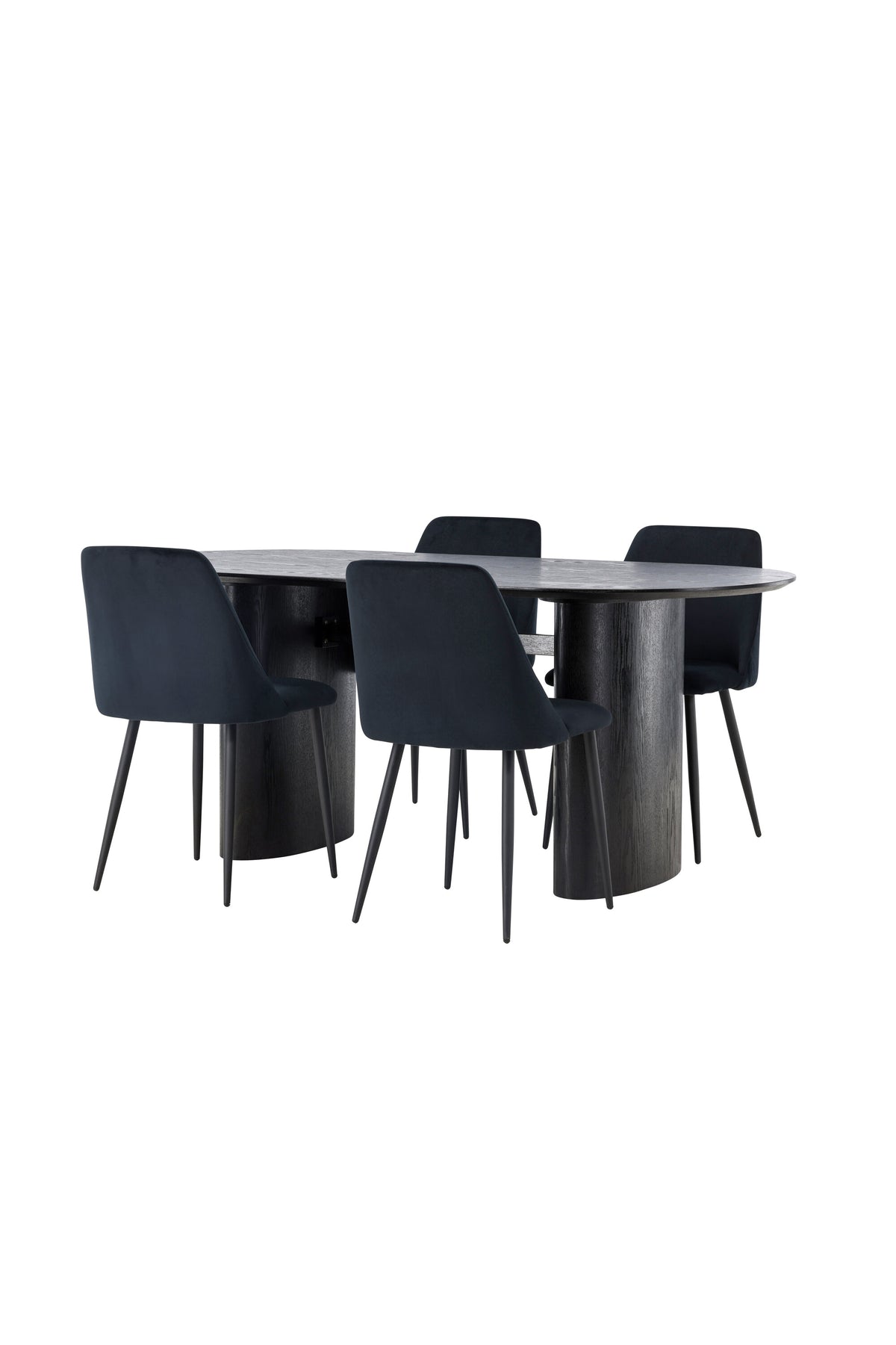 Isolde Esszimmerset + Night 180cm/4St. in Schwarz präsentiert im Onlineshop von KAQTU Design AG. Esszimmerset ist von Venture Home