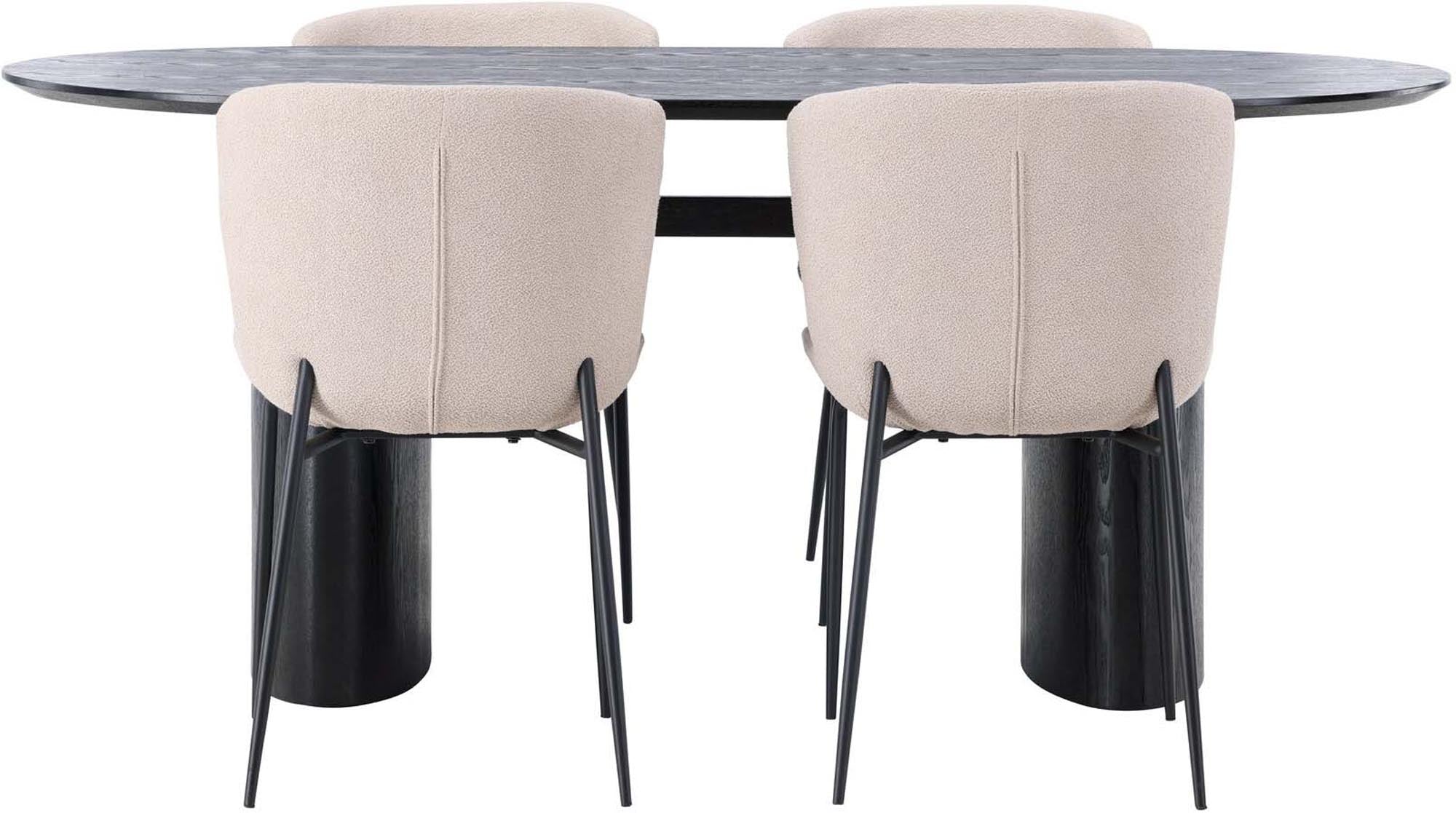 Elegantes Esszimmerset mit nordischem Flair: Komfort und Stil für gesellige Runden.