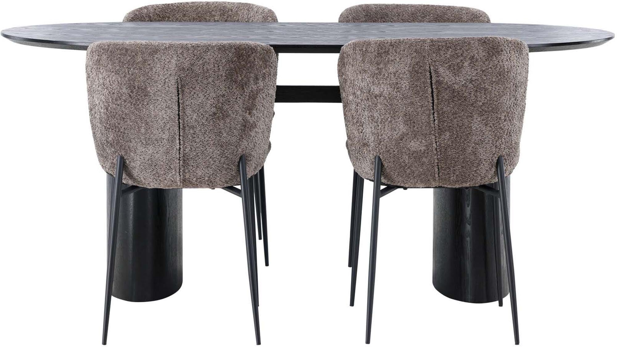 Isolde Esszimmerset + Modesto 180cm/4St.: Stilvolles Design und robuste Materialien vereinen sich für einladende Esszimmermomente mit Komfort und Eleganz.