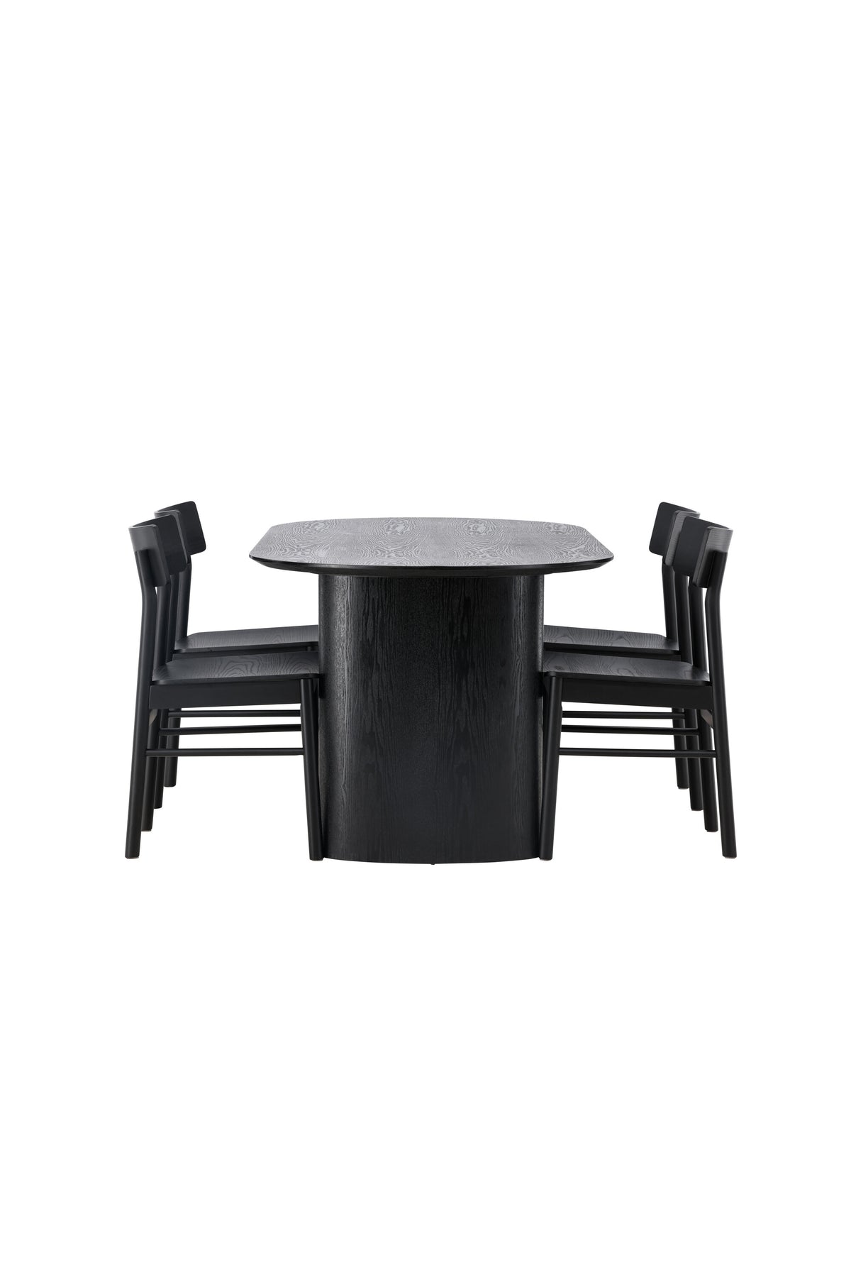 Isolde Esszimmerset + Montros 180cm/4St. in Schwarz präsentiert im Onlineshop von KAQTU Design AG. Esszimmerset ist von Venture Home