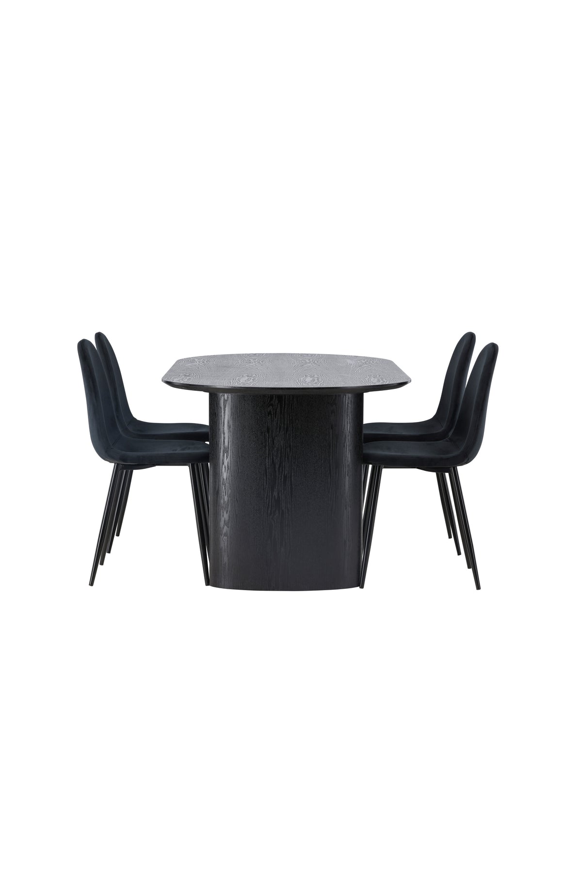 Isolde Esszimmerset + Polar 180cm/4St. in Schwarz präsentiert im Onlineshop von KAQTU Design AG. Esszimmerset ist von Venture Home