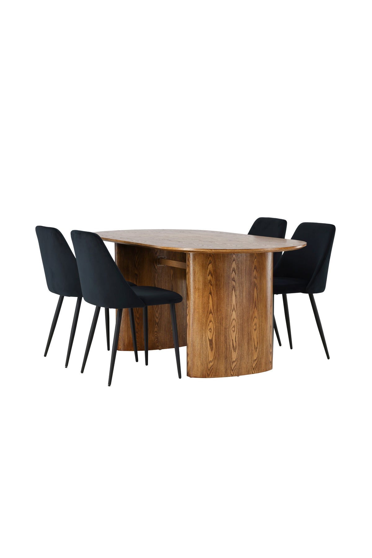 Isolde Esszimmerset + Night 180cm/4St. in Natur / Schwarz präsentiert im Onlineshop von KAQTU Design AG. Esszimmerset ist von Venture Home
