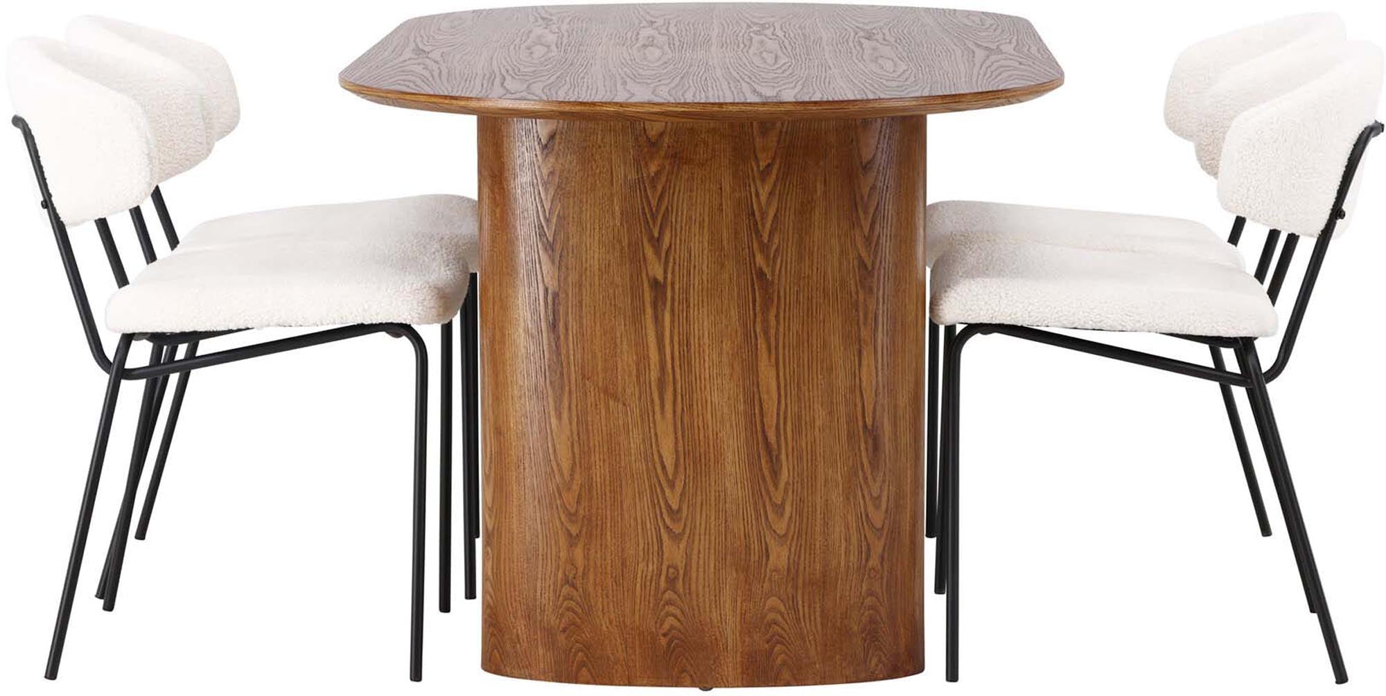 Das Isolde Esszimmerset + Chico von Venture Home bietet elegantes skandinavisches Design und hohen Komfort für unvergessliche Essmomente.