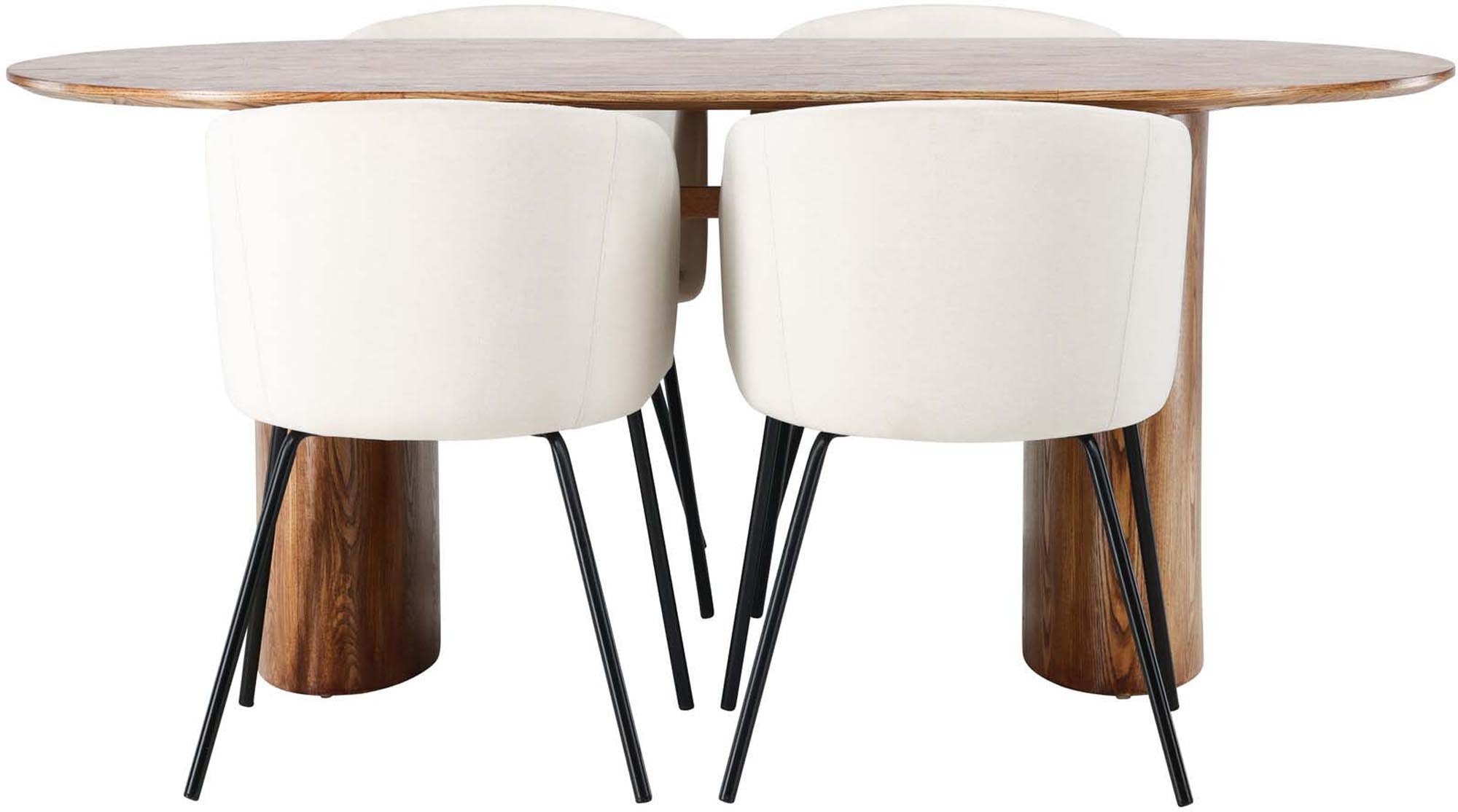 Entdecken Sie das stilvolle Isolde Esszimmerset + Berit 180cm/4St. von Venture Home. Elegantes Design, hochwertige Materialien und hoher Sitzkomfort für Ihr Esszimmer.