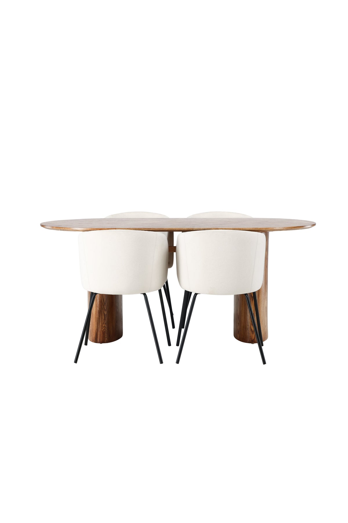 Isolde Esszimmerset + Berit 180cm/4St. in Natur / Beige / Schwarz präsentiert im Onlineshop von KAQTU Design AG. Esszimmerset ist von Venture Home