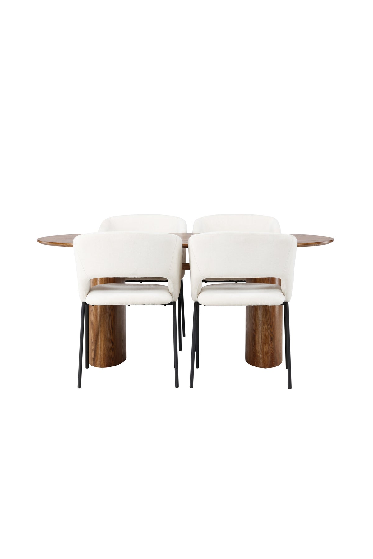 Isolde Esszimmerset + Day 180cm/4St. in Natur / Schwarz / gebrochenes Weiss präsentiert im Onlineshop von KAQTU Design AG. Esszimmerset ist von Venture Home