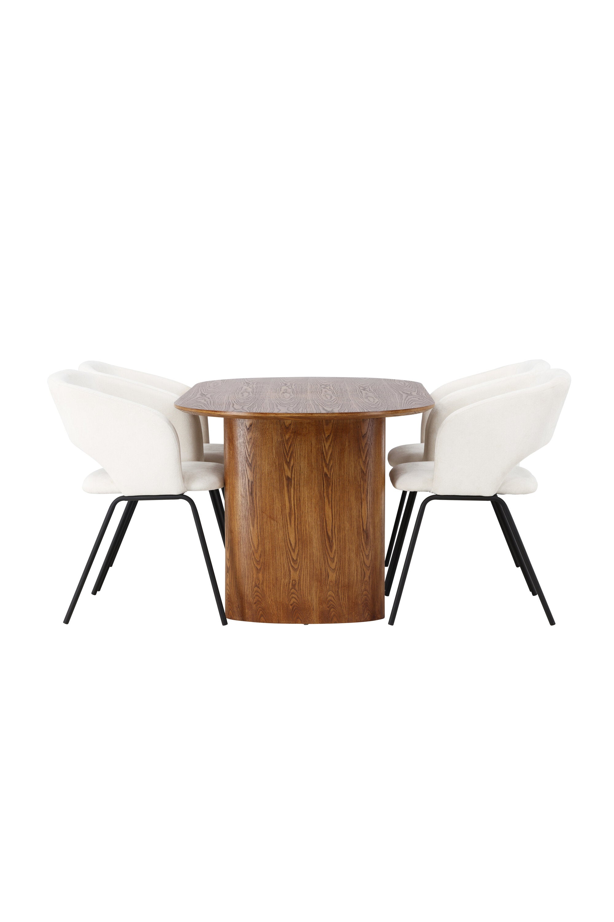 Isolde Esszimmerset + Day 180cm/4St. in Natur / Schwarz / gebrochenes Weiss präsentiert im Onlineshop von KAQTU Design AG. Esszimmerset ist von Venture Home