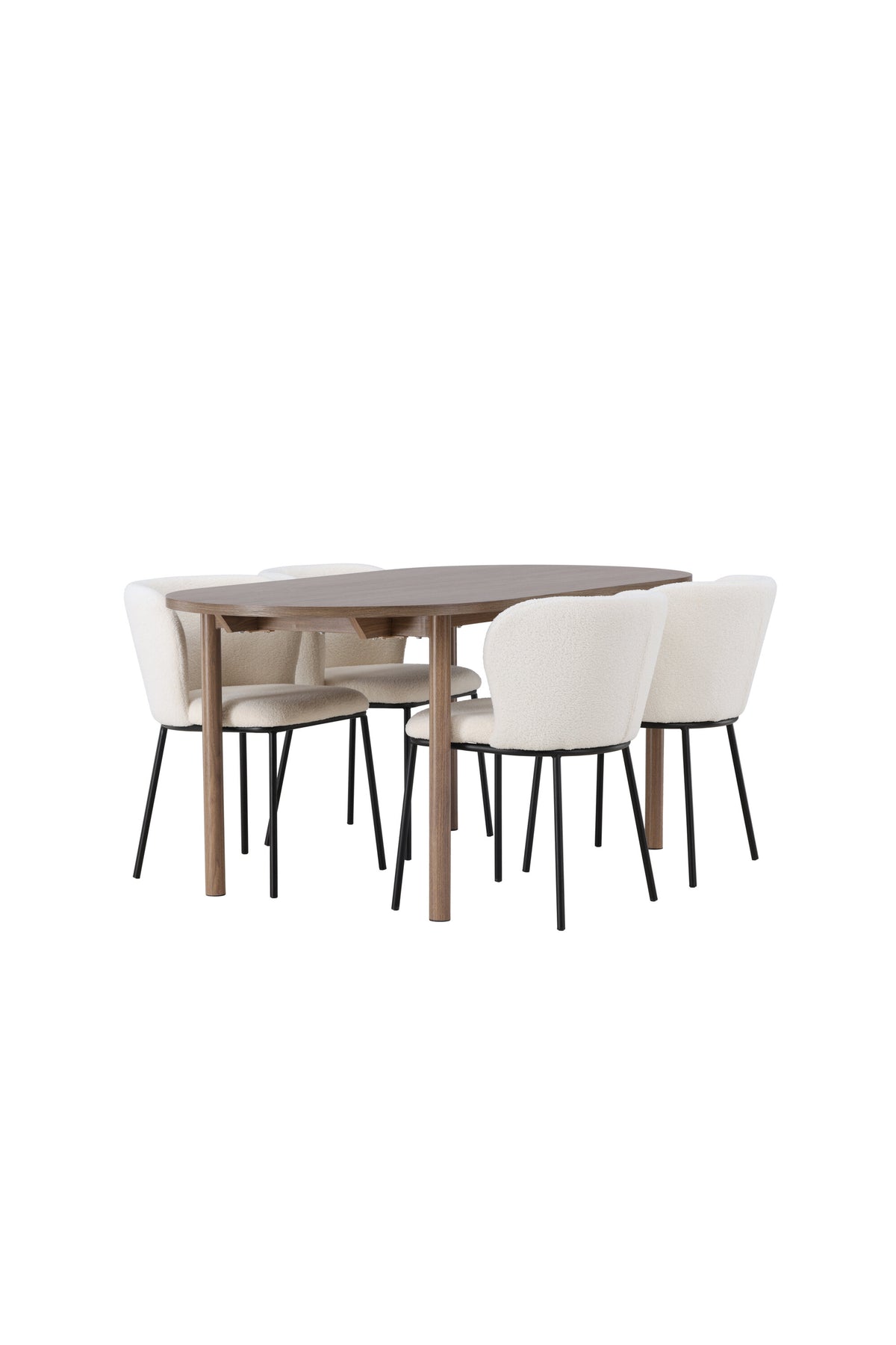 Andy Esszimmerset + Edina 180cm/4St. in Schwarz-Weiss präsentiert im Onlineshop von KAQTU Design AG. Esszimmerset ist von Venture Home