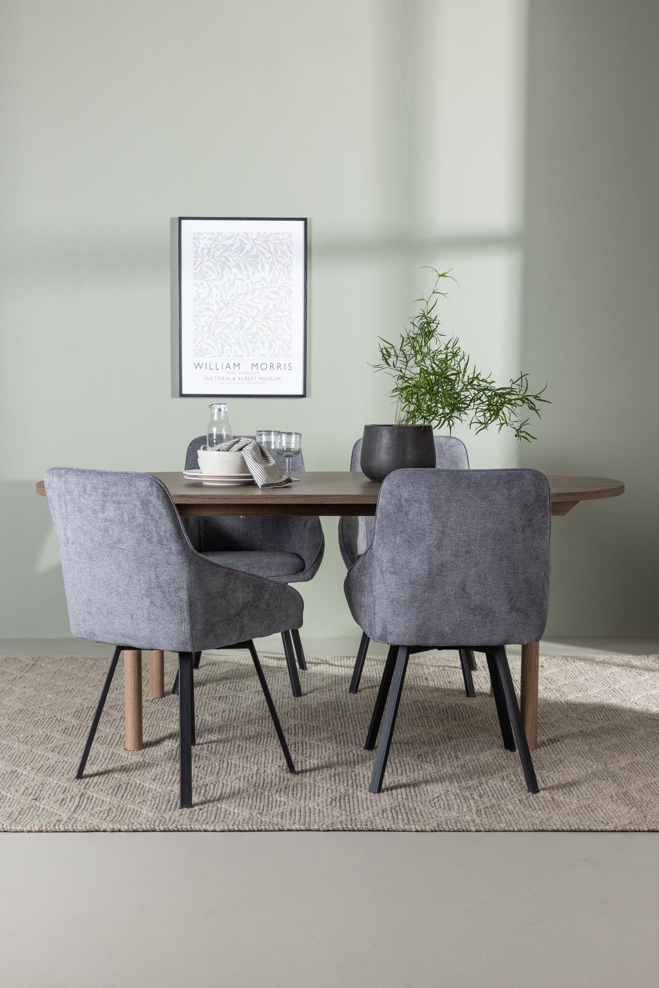 Elegantes Andy Esszimmerset mit Rosie Tisch, 180cm, von Venture Home.