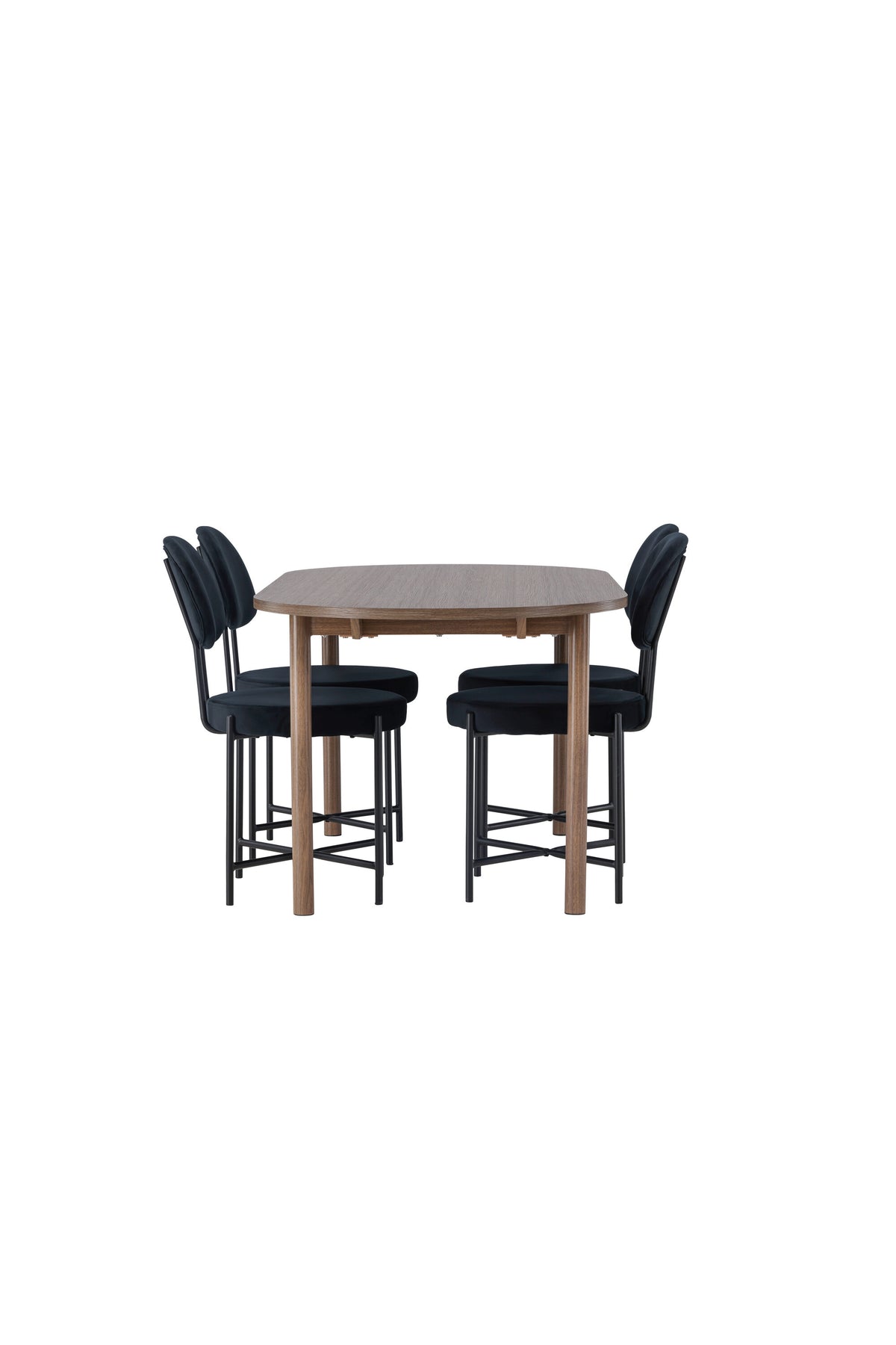 Andy Esszimmerset + Stella 180cm/4St. in Schwarz präsentiert im Onlineshop von KAQTU Design AG. Esszimmerset ist von Venture Home