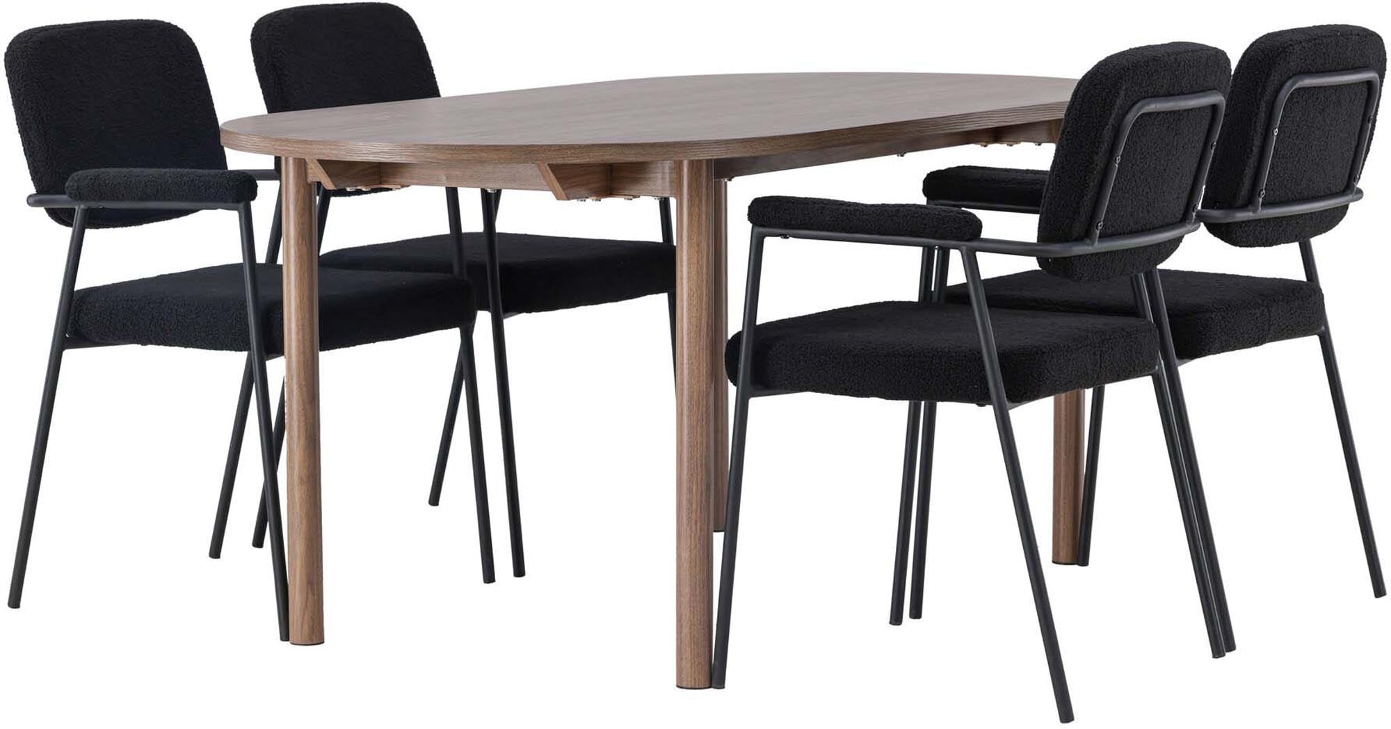 Modernes Andy Esszimmerset mit 4 Stühlen, 180cm, von Venture Home.