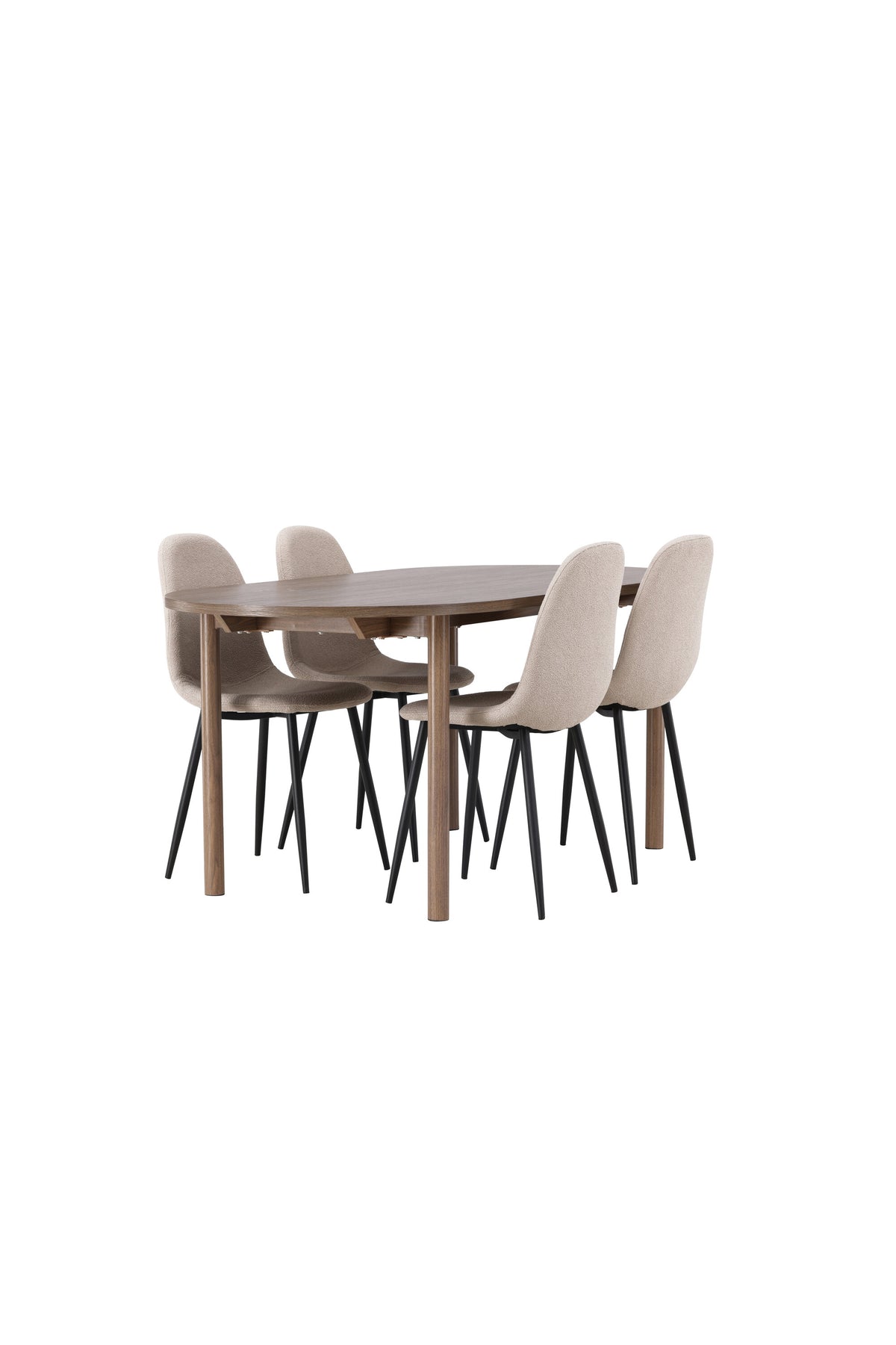 Andy Esszimmerset + Polar 180cm/4St. in Beige, Schwarz präsentiert im Onlineshop von KAQTU Design AG. Esszimmerset ist von Venture Home