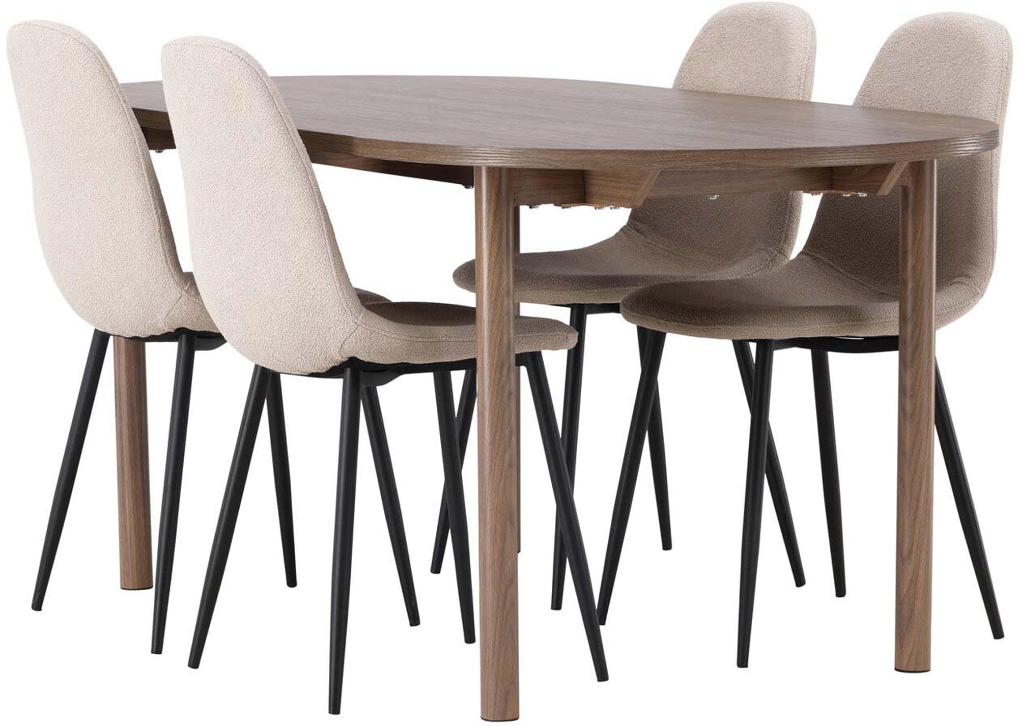 Elegantes Andy Esszimmerset: Polar Tisch 180cm, 4 Stühle, Venture Home.