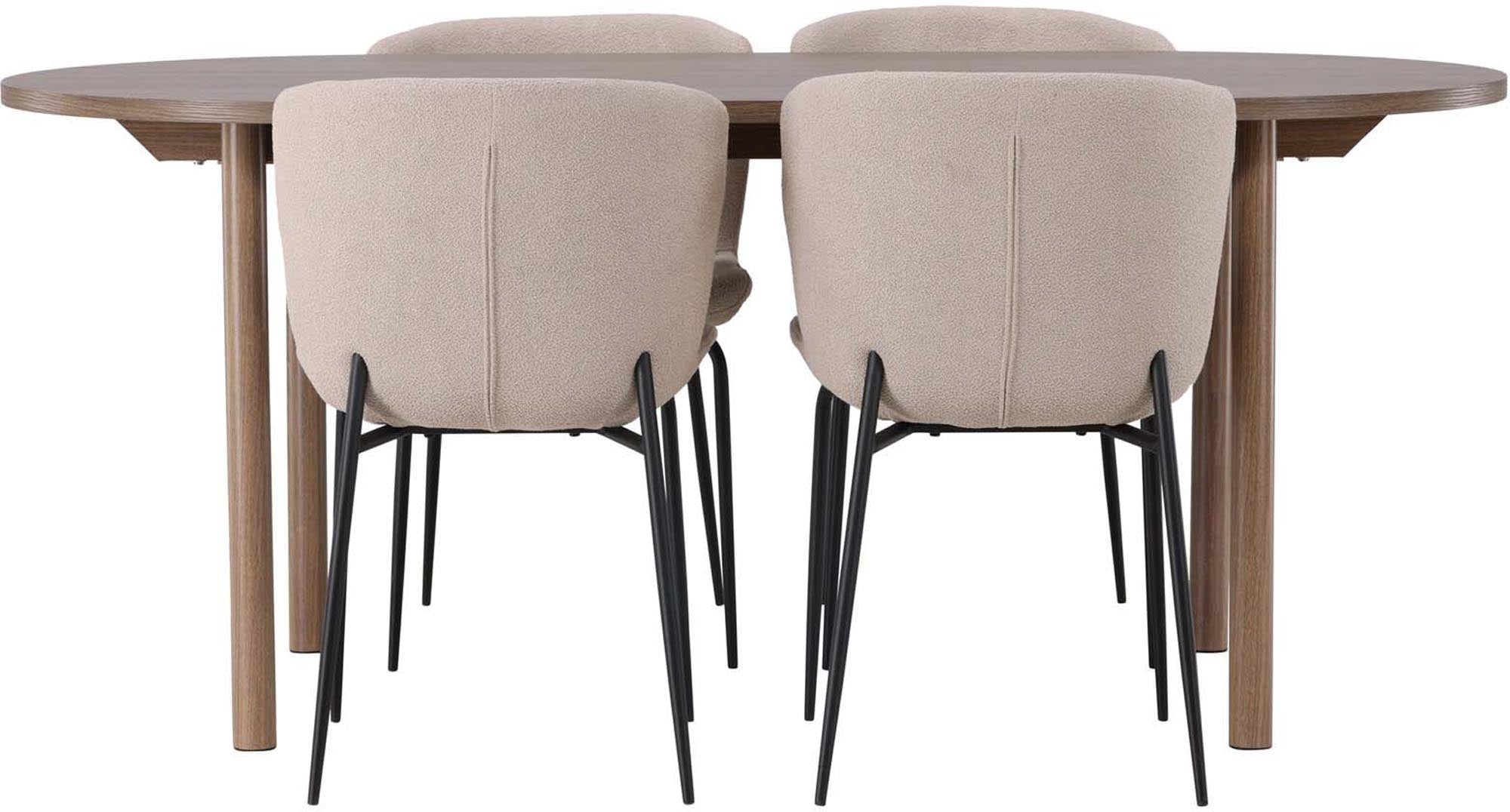 Elegantes Andy Esszimmerset: 180cm Tisch, 4 Modesto Stühle, stilvolles Design, hoher Komfort, ideal für gesellige Abende.