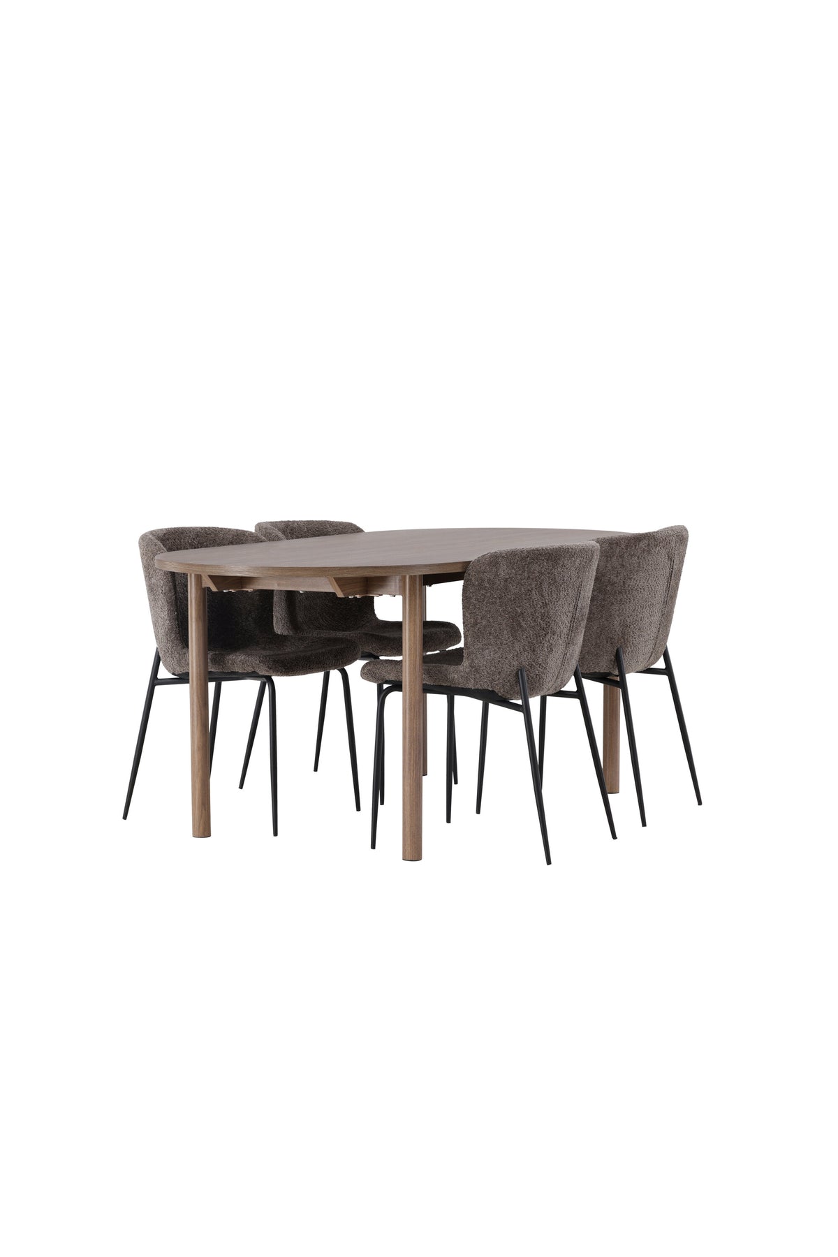 Andy Esszimmerset + 4 Modesto Stühle in Schwarz, Dunkelgrau präsentiert im Onlineshop von KAQTU Design AG. Esszimmerset ist von Venture Home