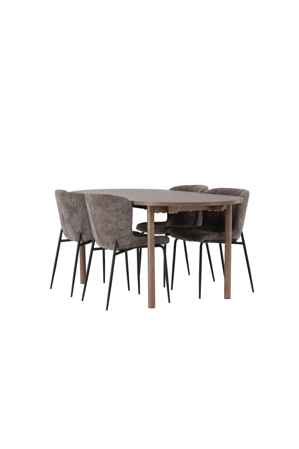 Andy Esszimmerset + 4 Modesto Stühle in Schwarz, Dunkelgrau präsentiert im Onlineshop von KAQTU Design AG. Esszimmerset ist von Venture Home